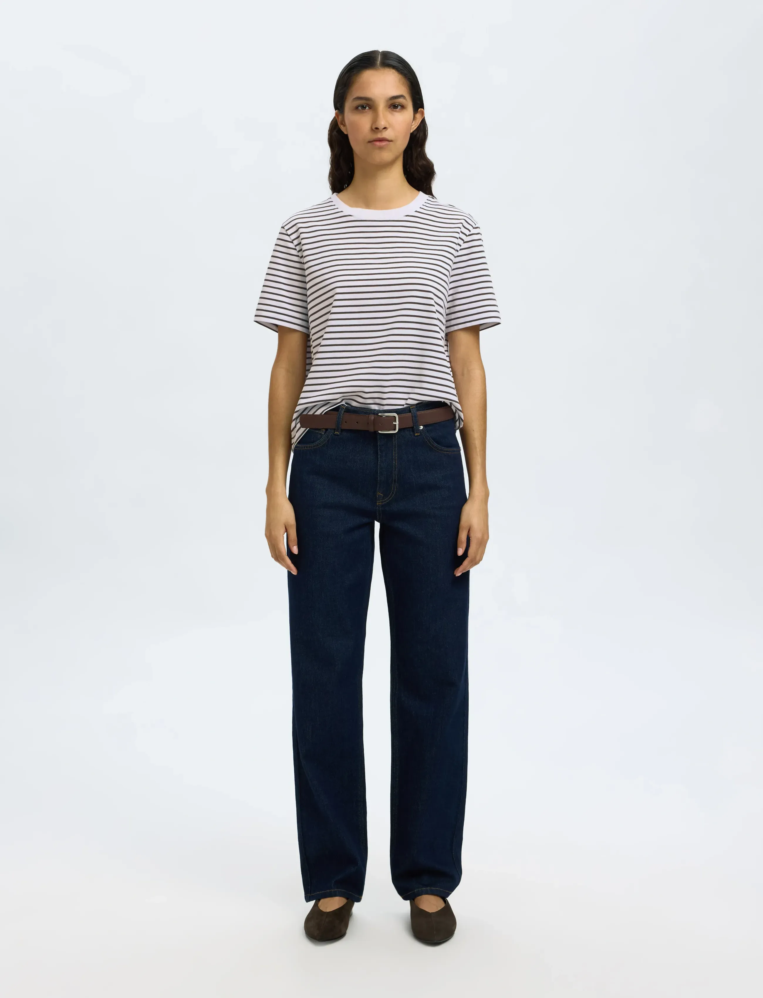 Selected - SLWESSENTIAL SS STRIPED BOXY TEE NOOS - t-shirts - delicioso - 3