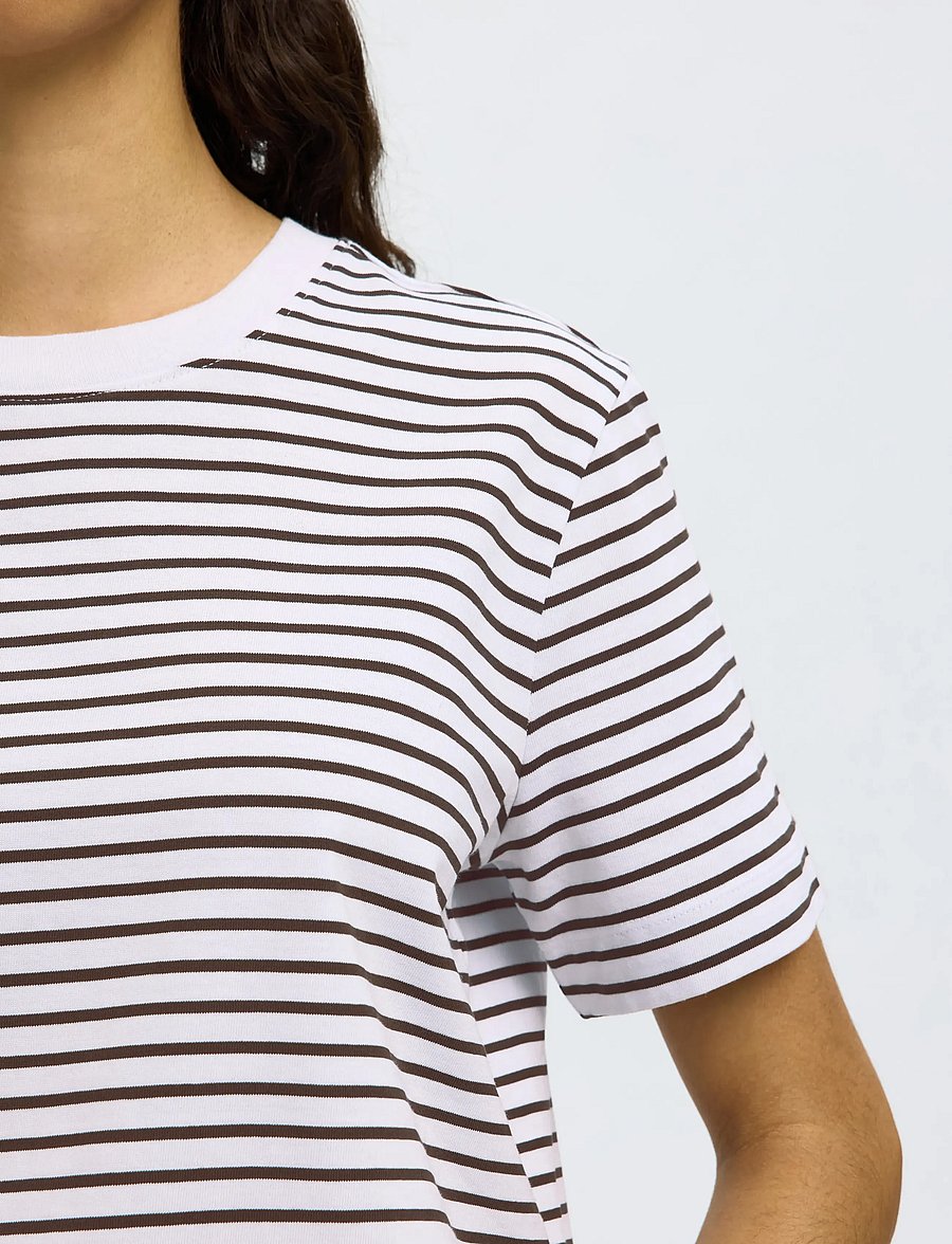 Selected - SLWESSENTIAL SS STRIPED BOXY TEE NOOS - t-shirts - delicioso - 4