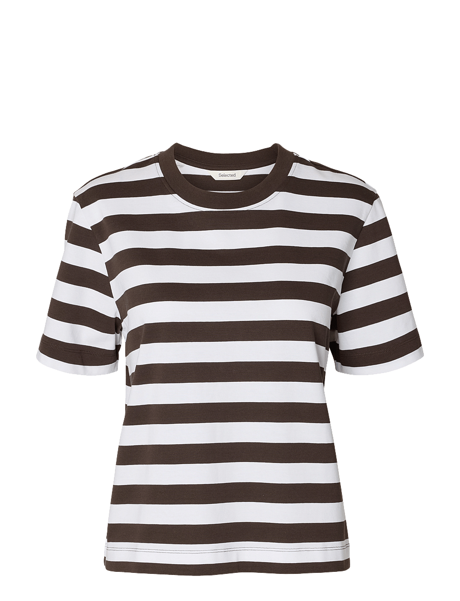 Selected - SLFESSENTIAL SS STRIPED BOXY TEE NOOS - t-shirts - delicioso - 1