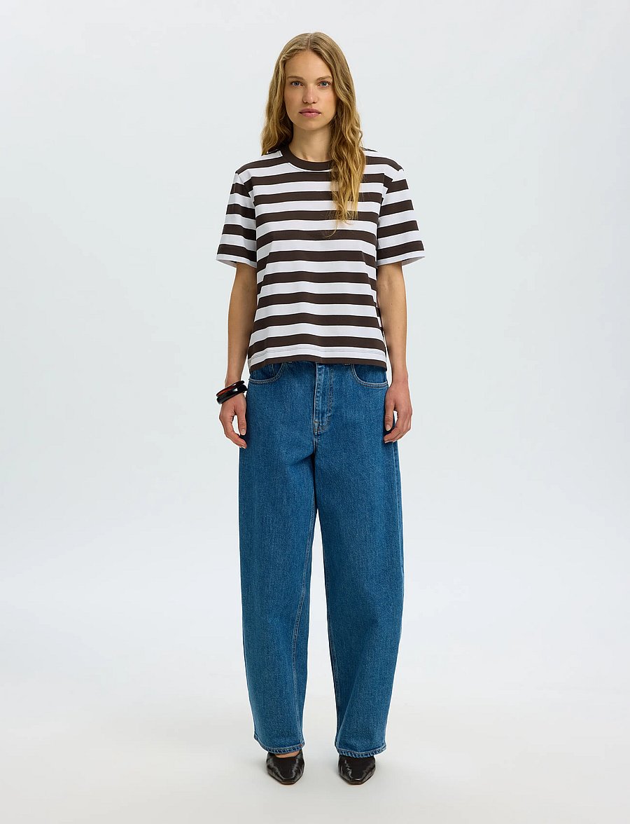 Selected - SLFESSENTIAL SS STRIPED BOXY TEE NOOS - t-shirts - delicioso - 3