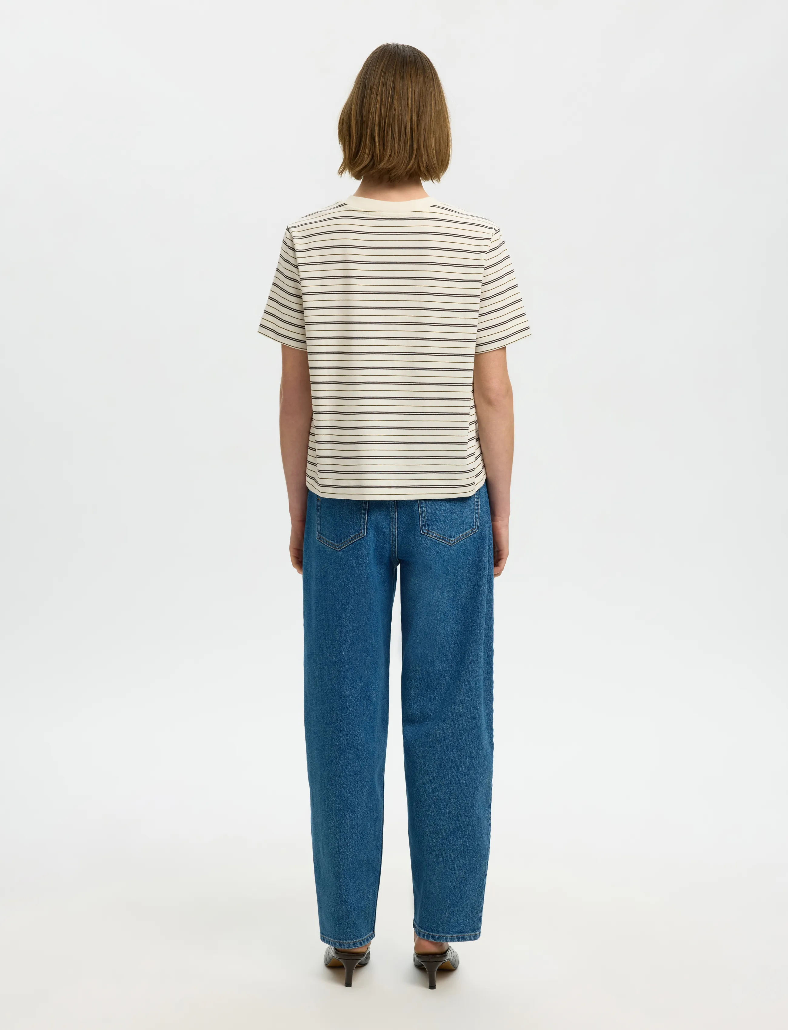 Selected - SLWESSENTIAL SS STRIPED BOXY TEE NOOS - t-shirts - delicioso - 2