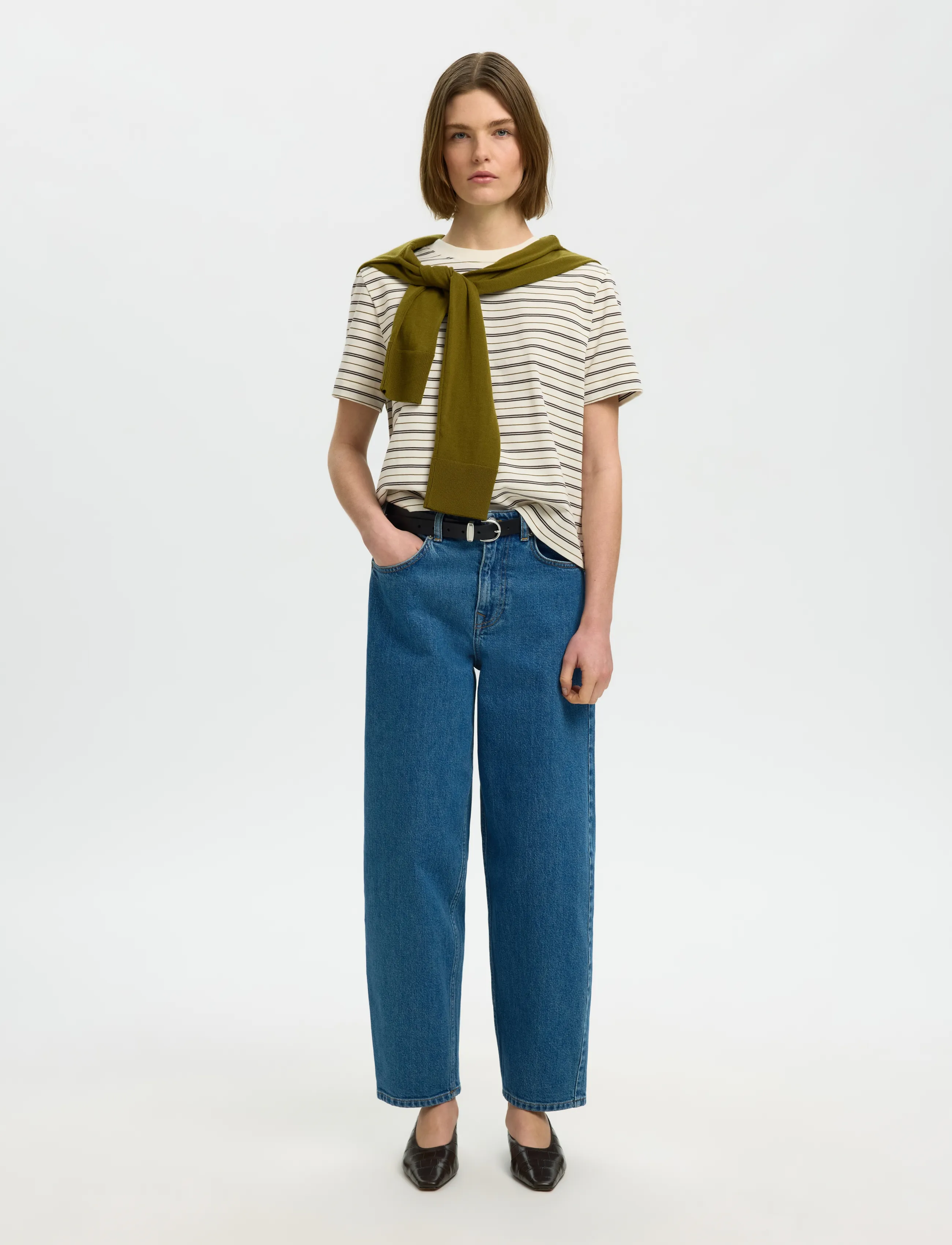 Selected - SLWESSENTIAL SS STRIPED BOXY TEE NOOS - t-shirts - delicioso - 3