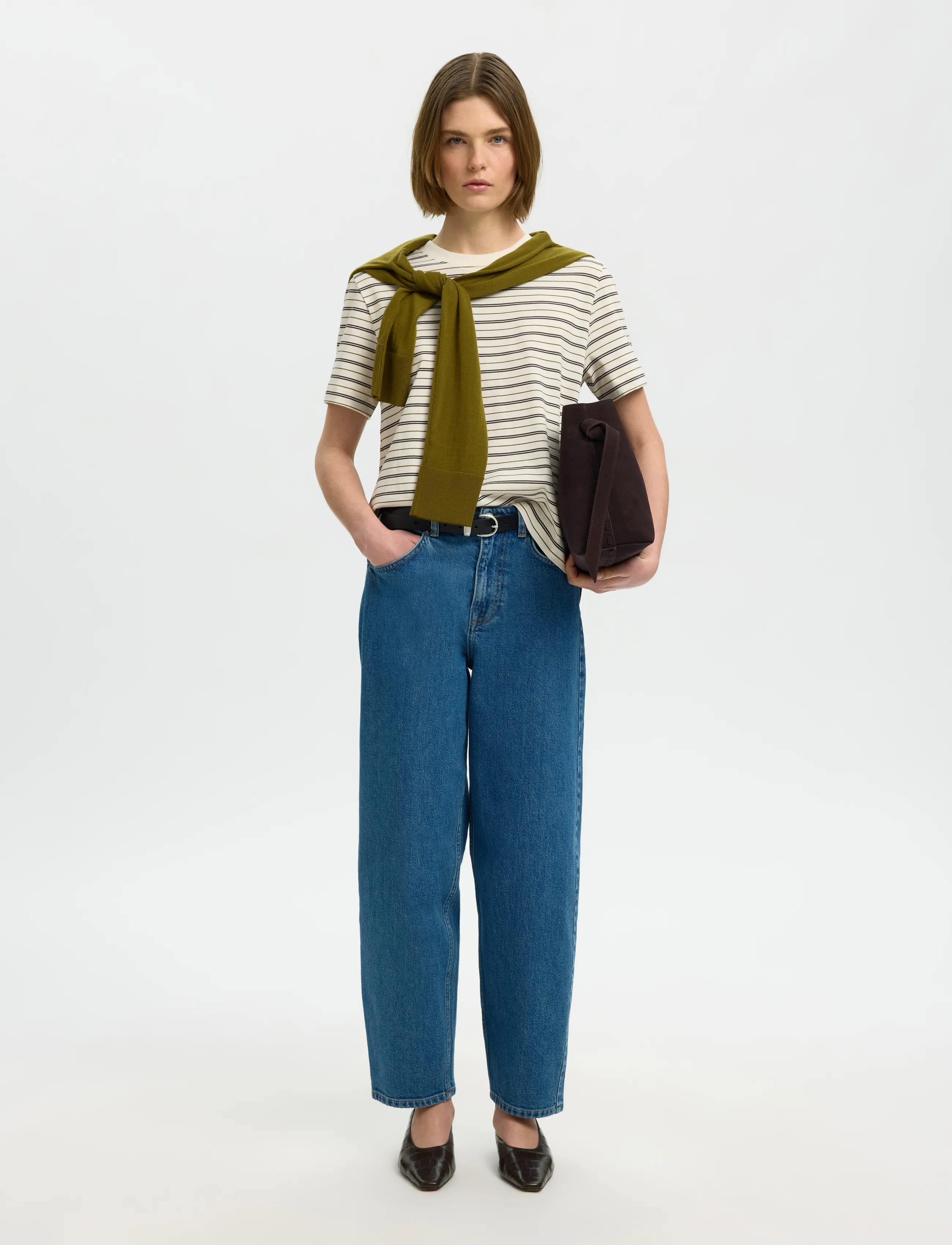 Selected - SLWESSENTIAL SS STRIPED BOXY TEE NOOS - t-shirts - delicioso - 5