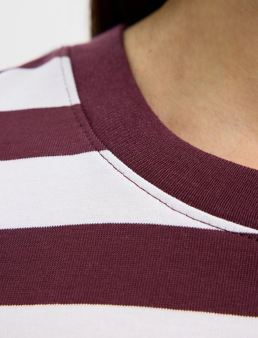 Selected - SLWESSENTIAL SS STRIPED BOXY TEE NOOS - t-shirts - fig - 4
