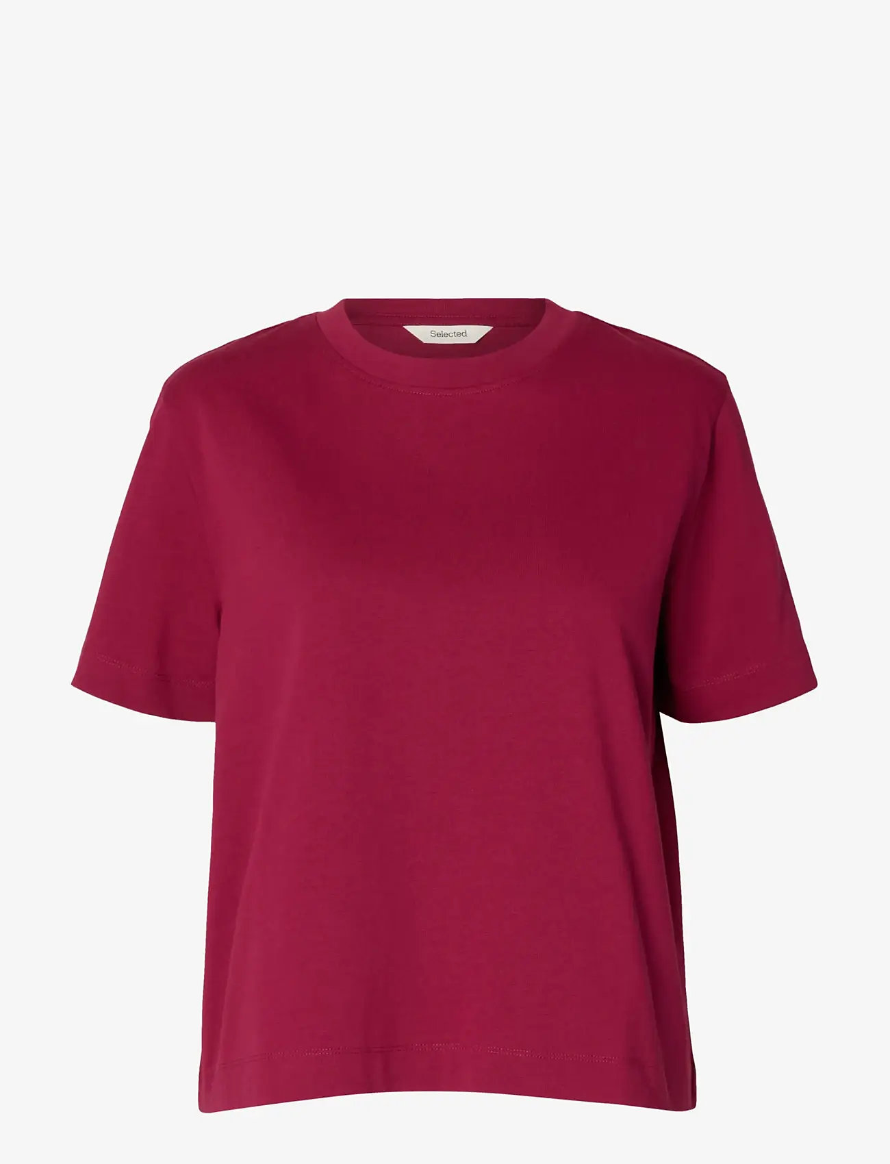 Selected - SLWESSENTIAL SS BOXY TEE NOOS - t-shirts - anemone - 1