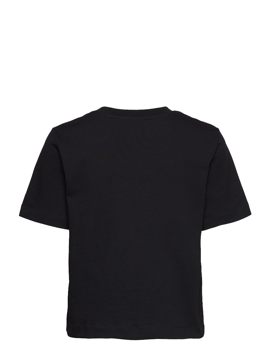 Selected - SLWESSENTIAL SS BOXY TEE NOOS - t-shirts - black - 2