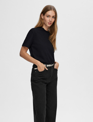 Selected Femme - SLFESSENTIAL SS BOXY TEE NOOS - lowest prices - black - 3