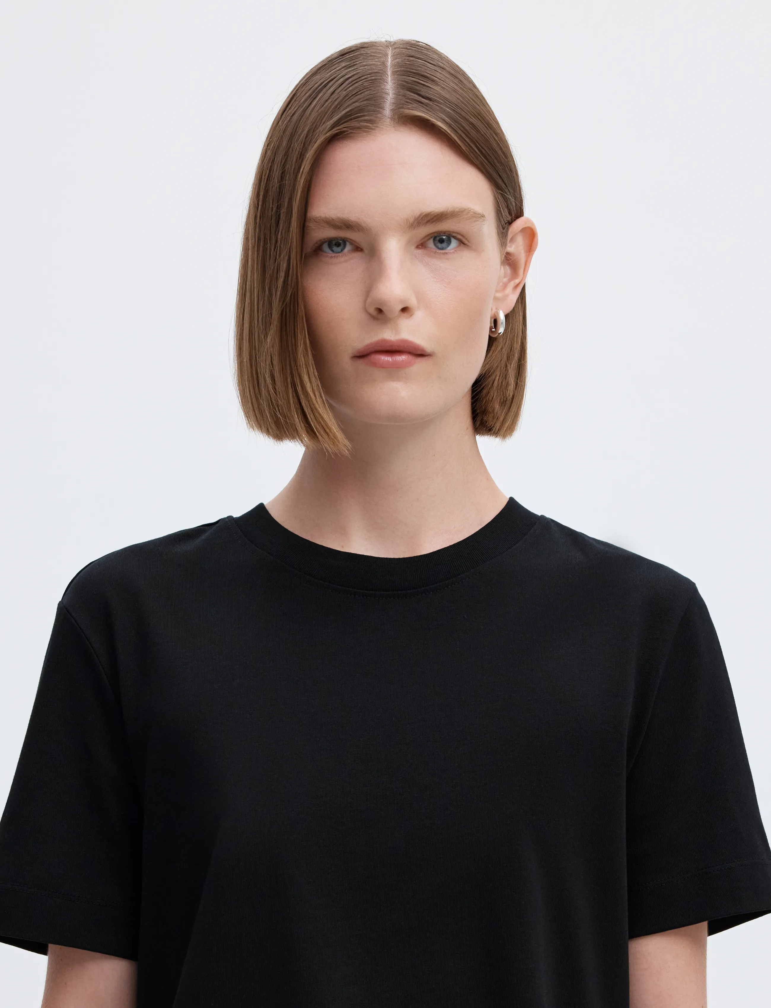 Selected - SLWESSENTIAL SS BOXY TEE NOOS - lägsta priserna - black - 5
