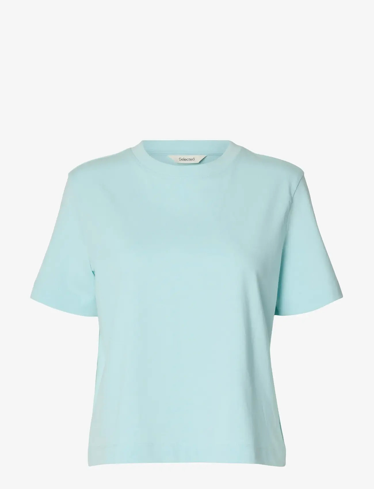 Selected - SLWESSENTIAL SS BOXY TEE NOOS - t-shirts - blue glow - 1