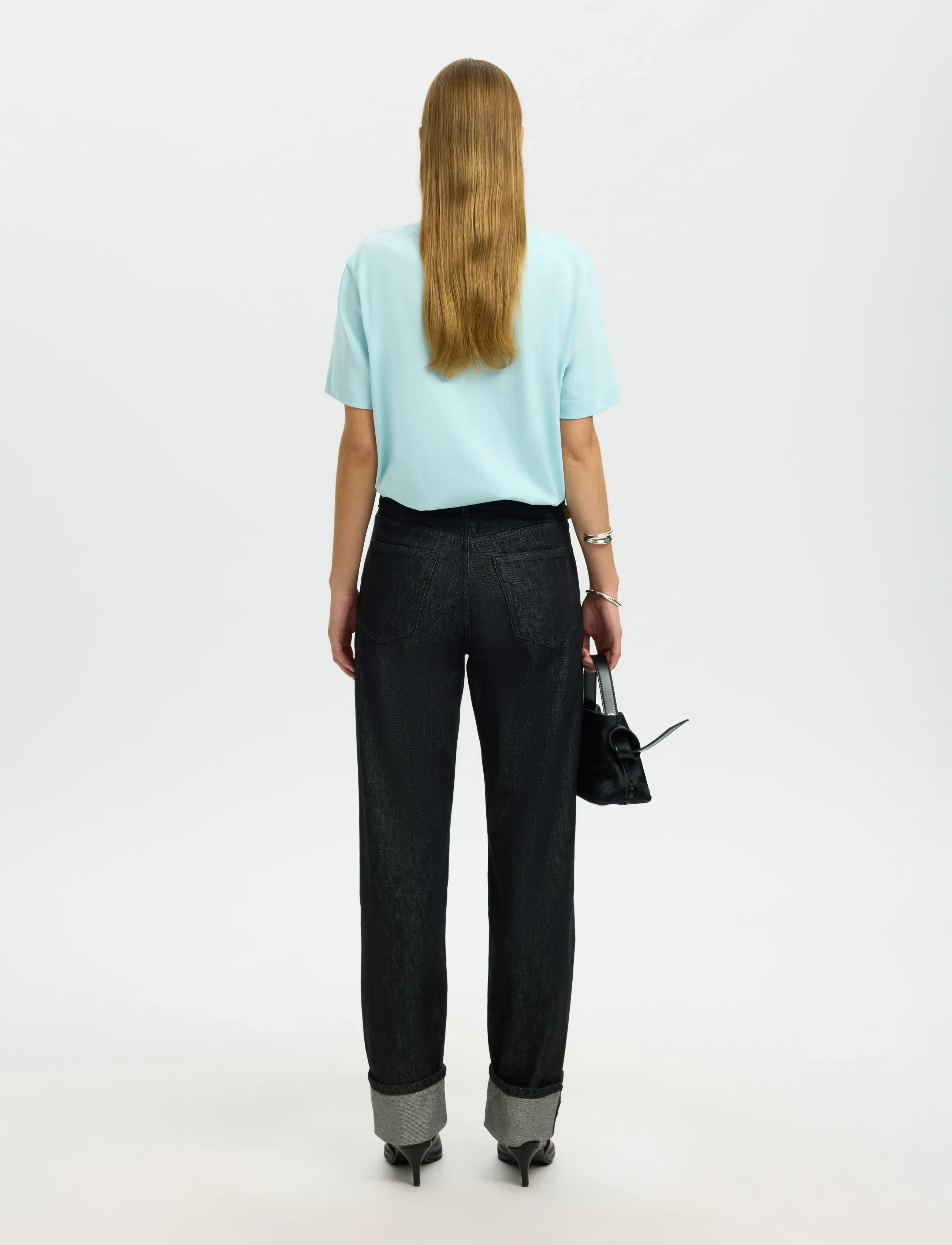 Selected - SLWESSENTIAL SS BOXY TEE NOOS - t-shirts - blue glow - 2