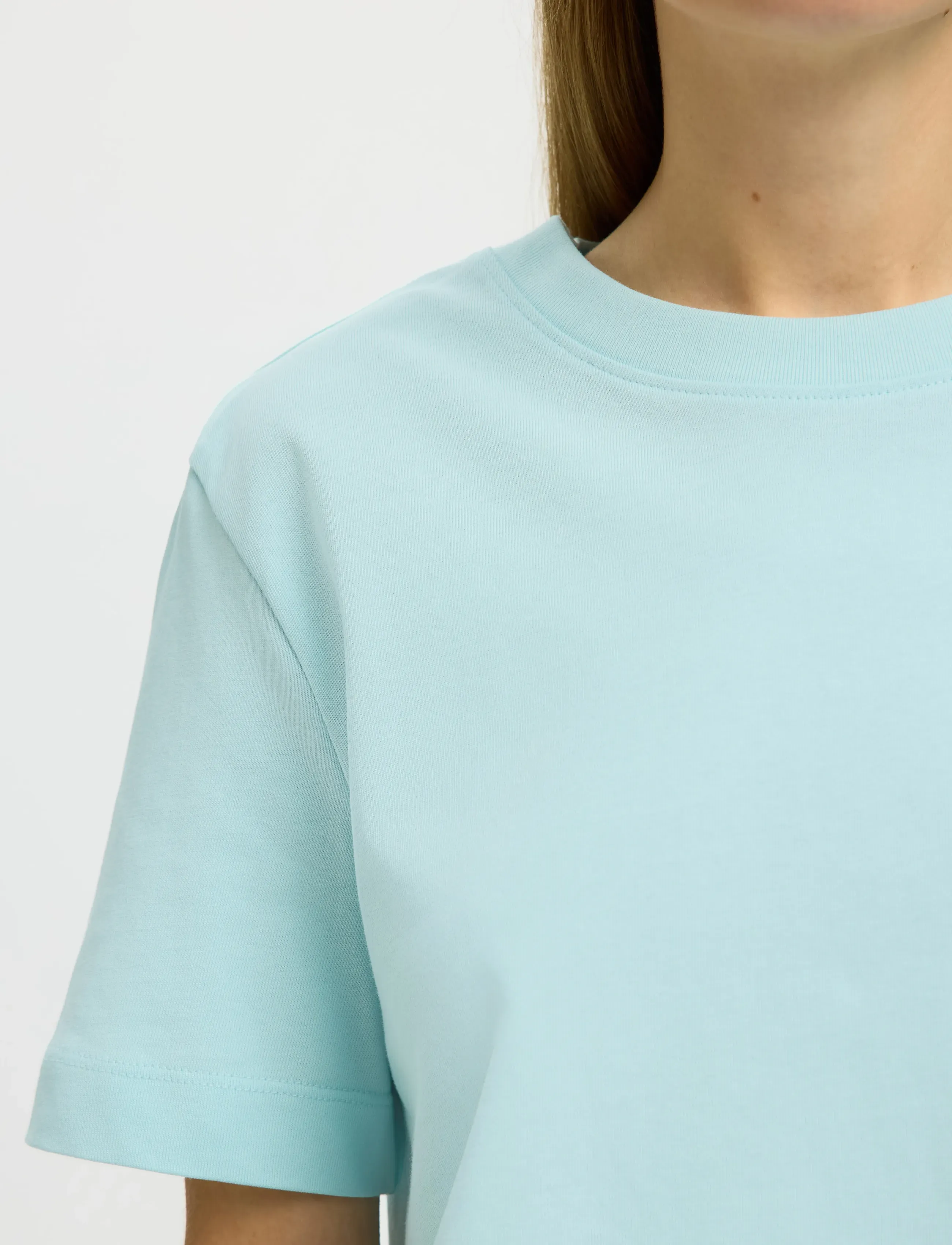 Selected - SLWESSENTIAL SS BOXY TEE NOOS - t-shirts - blue glow - 5