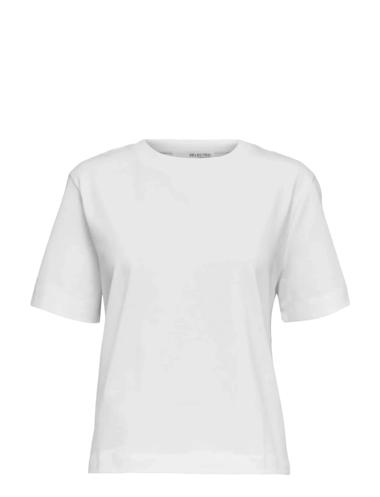 Selected SLWESSENTIAL SS BOXY TEE NOOS - T-shirts & Tops - BRIGHT WHITE / white