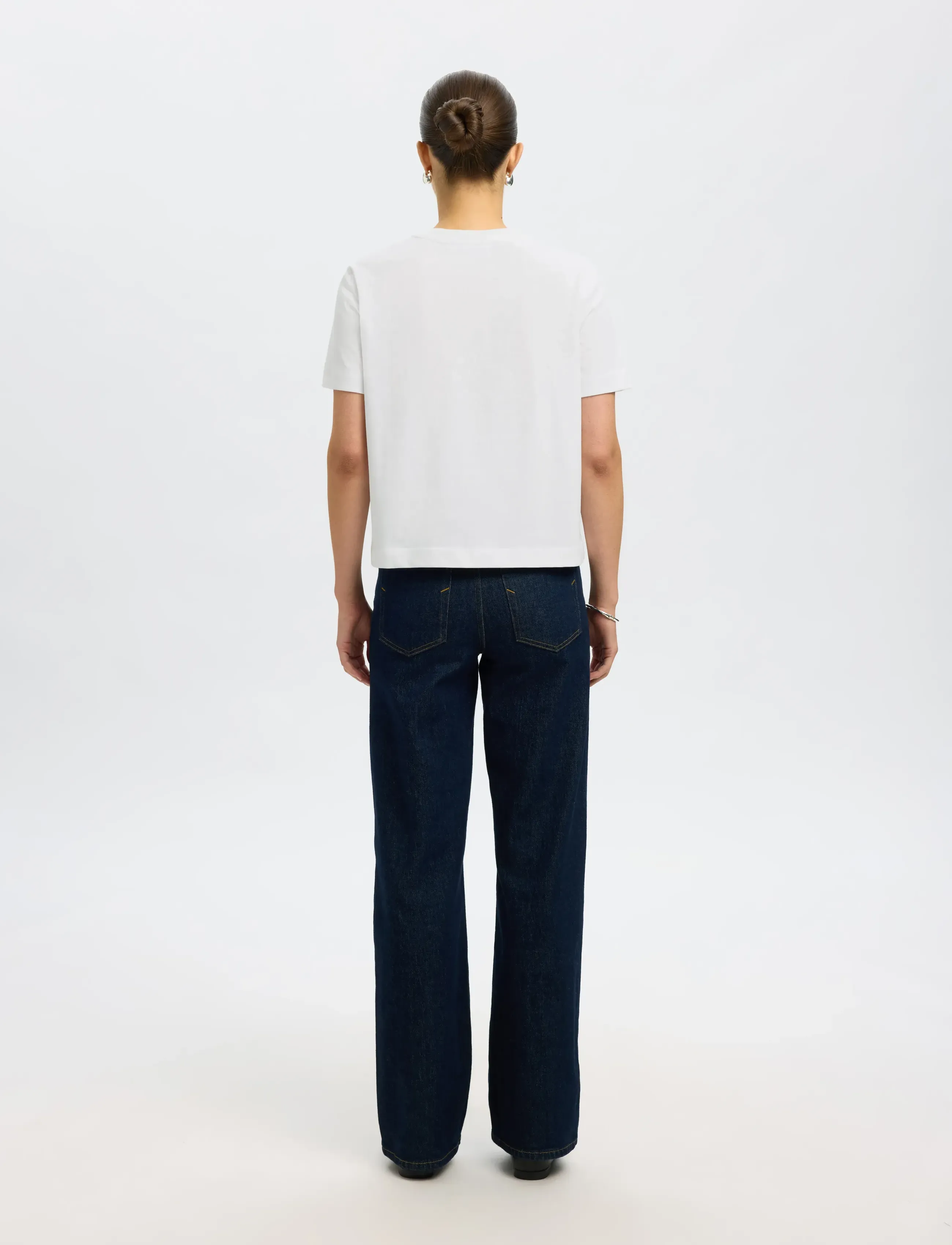 Selected - SLWESSENTIAL SS BOXY TEE NOOS - t-shirts - bright white - 2