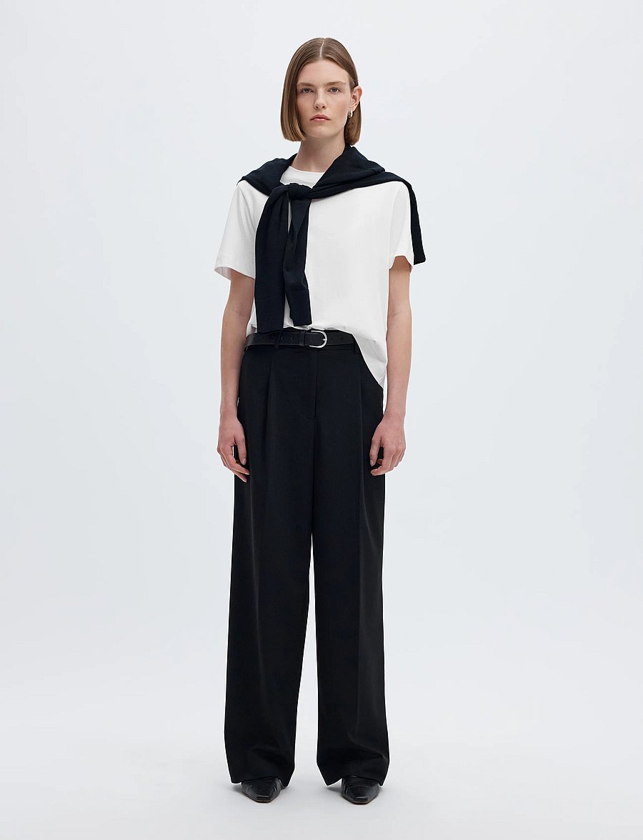 Selected - SLWESSENTIAL SS BOXY TEE NOOS - t-shirts - bright white - 3