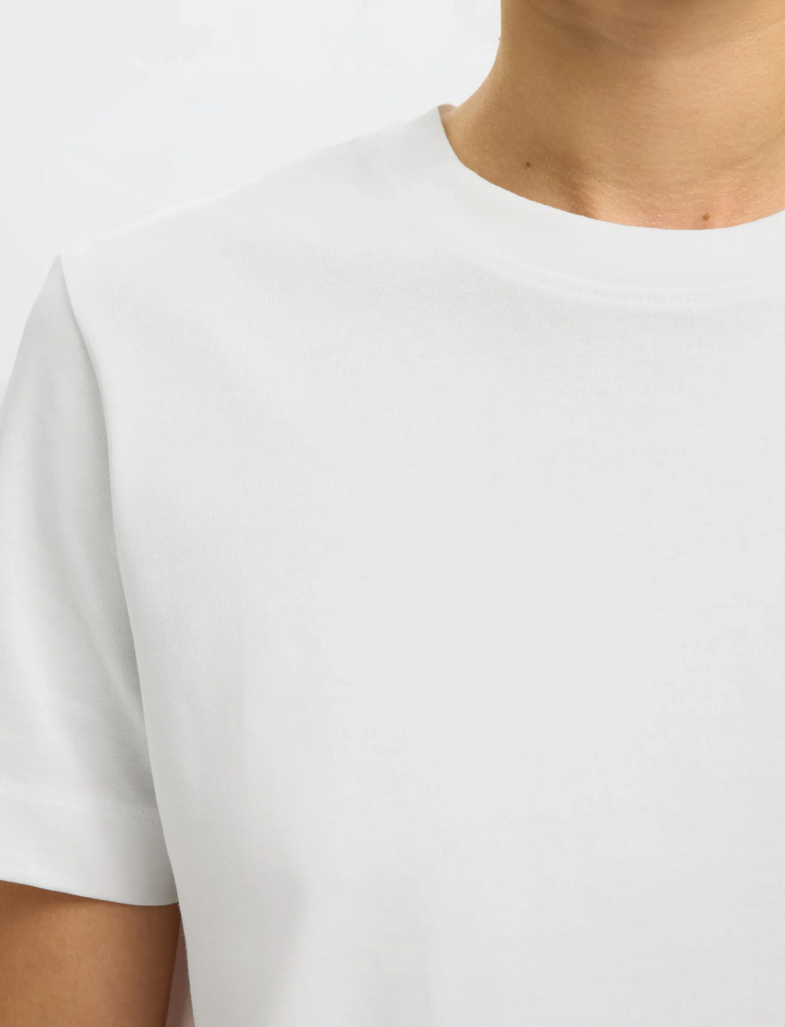 Selected - SLWESSENTIAL SS BOXY TEE NOOS - t-shirts - bright white - 4