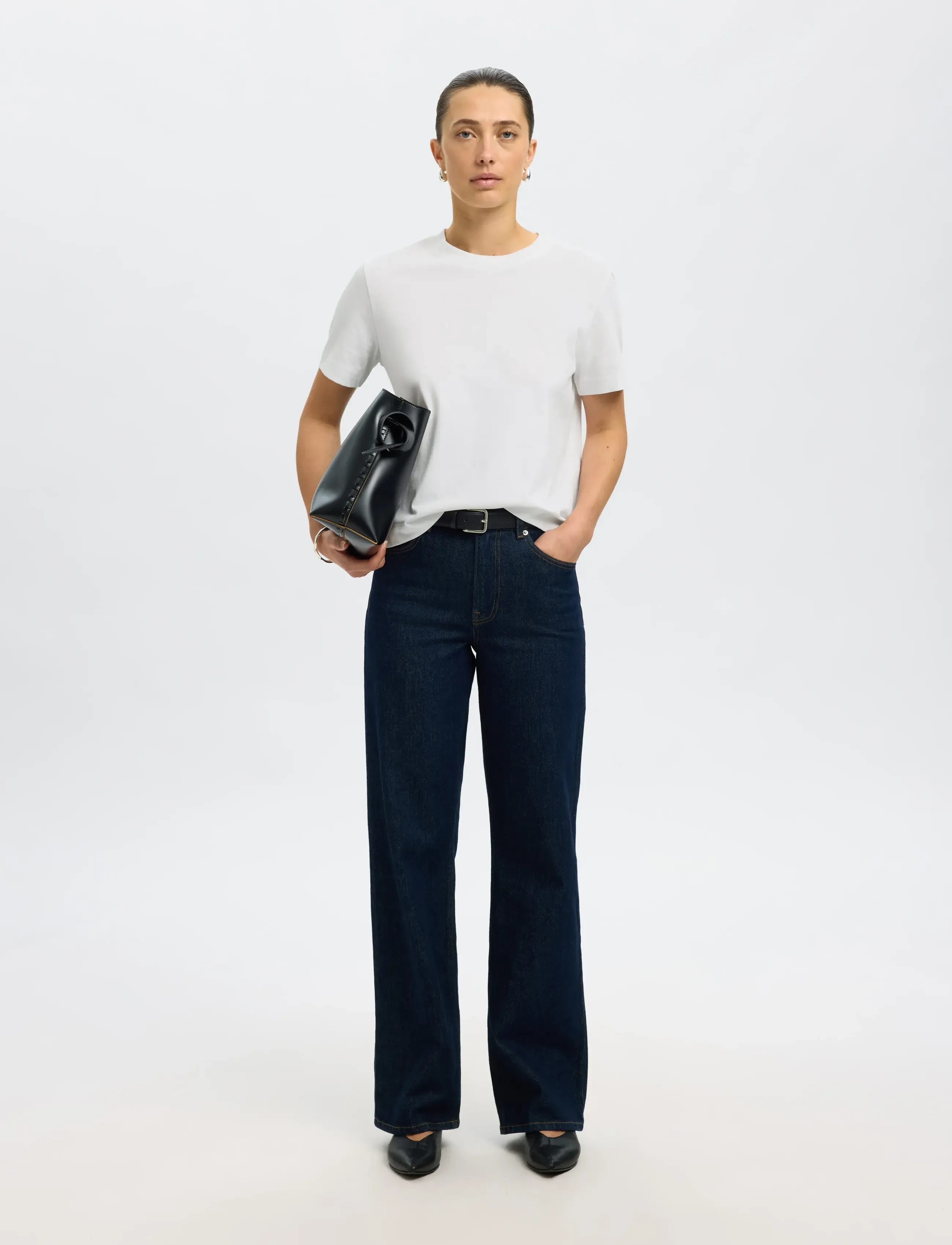 Selected - SLWESSENTIAL SS BOXY TEE NOOS - t-shirts - bright white - 5