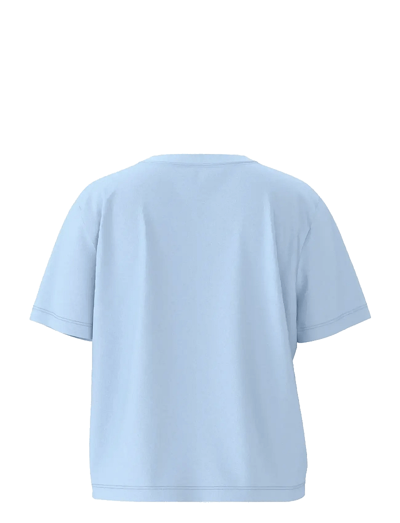 Selected - SLWESSENTIAL SS BOXY TEE NOOS - t-shirts - cashmere blue - 2