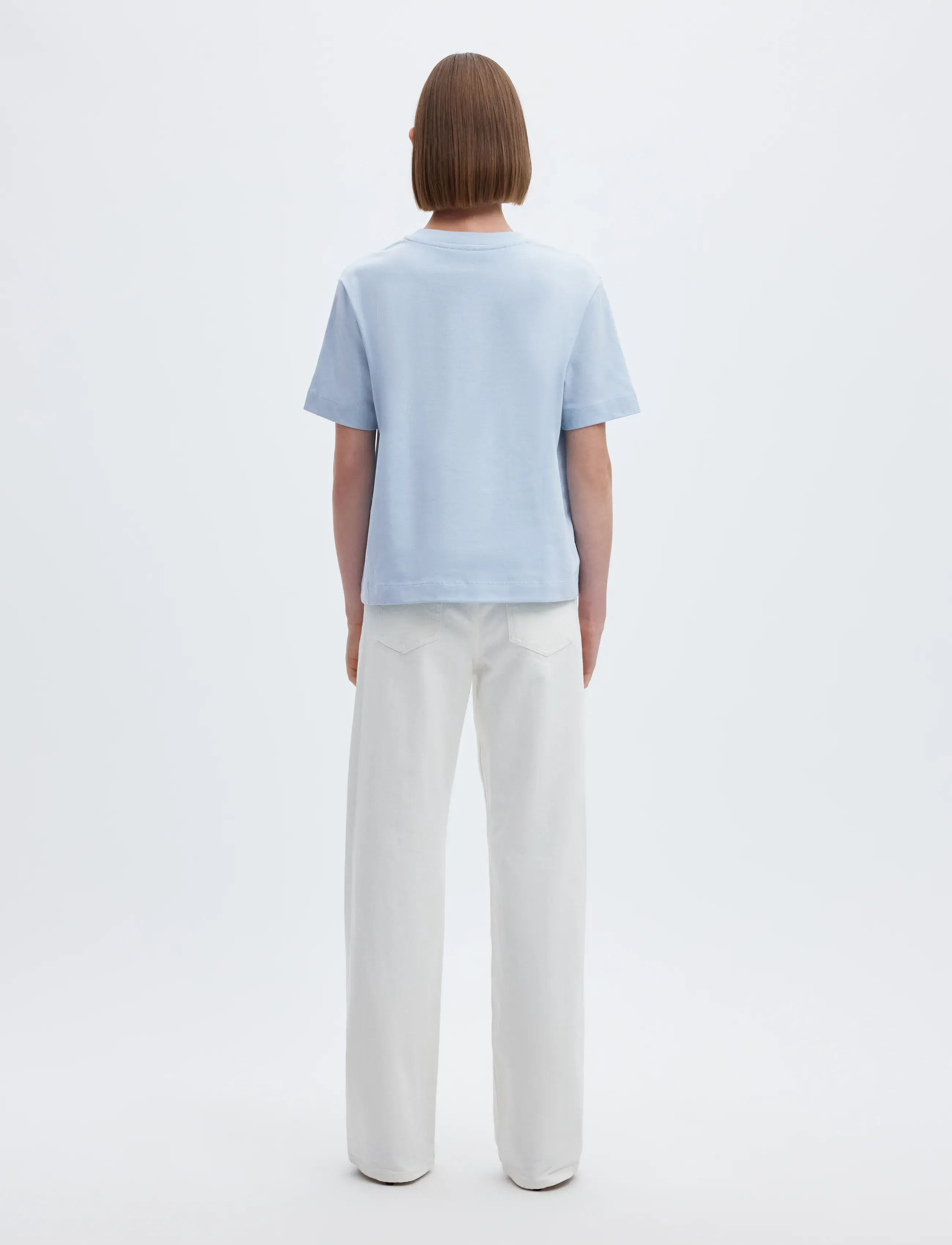 Selected - SLWESSENTIAL SS BOXY TEE NOOS - t-särgid - cashmere blue - 3