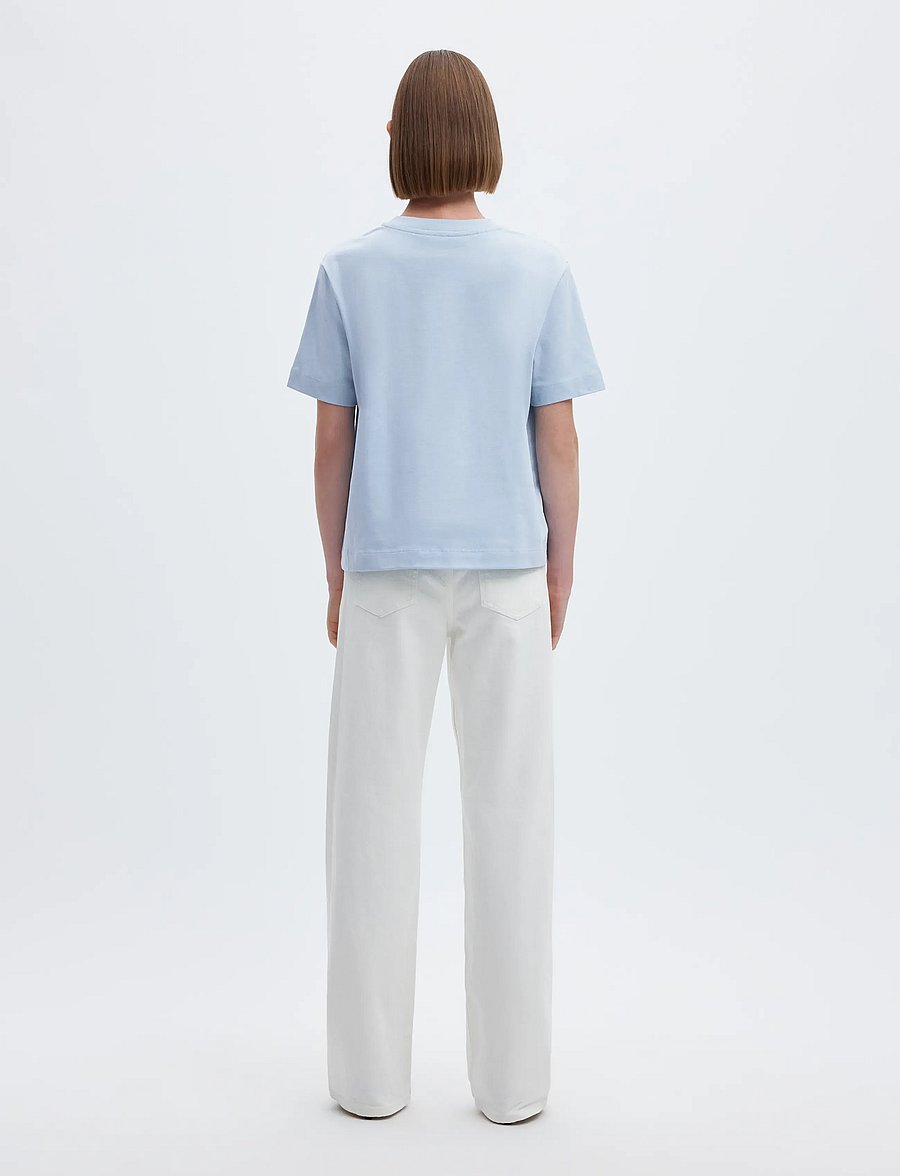 Selected - SLWESSENTIAL SS BOXY TEE NOOS - t-särgid - cashmere blue - 3