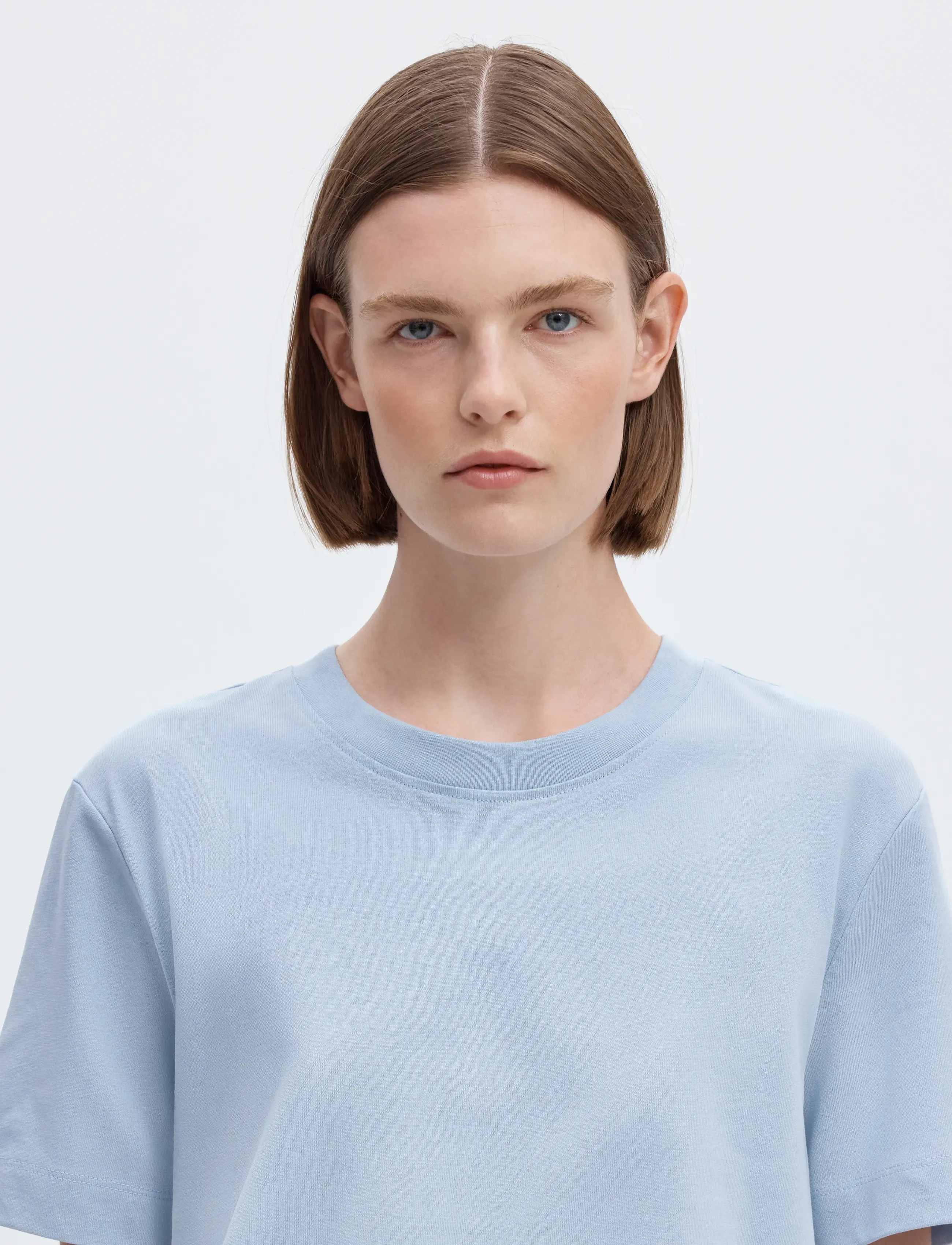 Selected - SLWESSENTIAL SS BOXY TEE NOOS - t-särgid - cashmere blue - 5