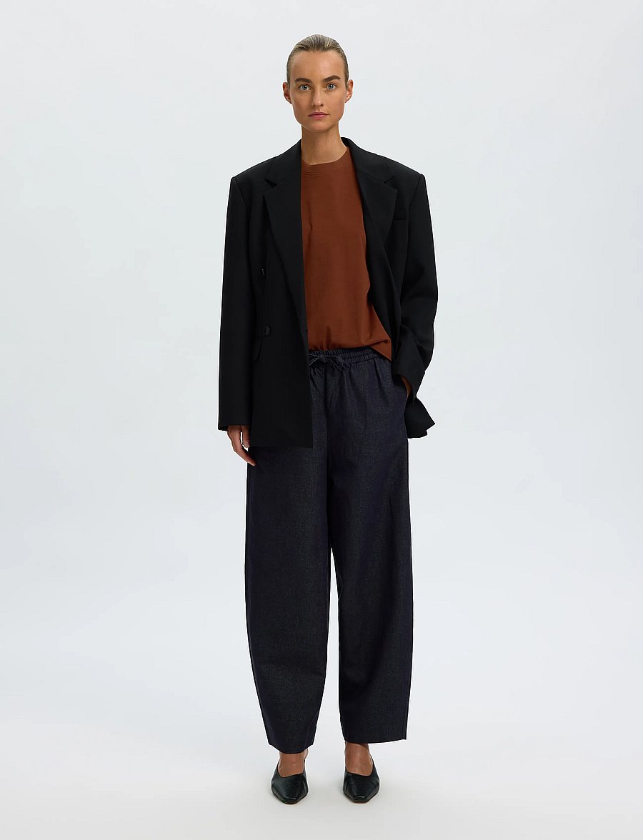 Selected - SLWESSENTIAL SS BOXY TEE NOOS - t-särgid - cherry mahogany - 5