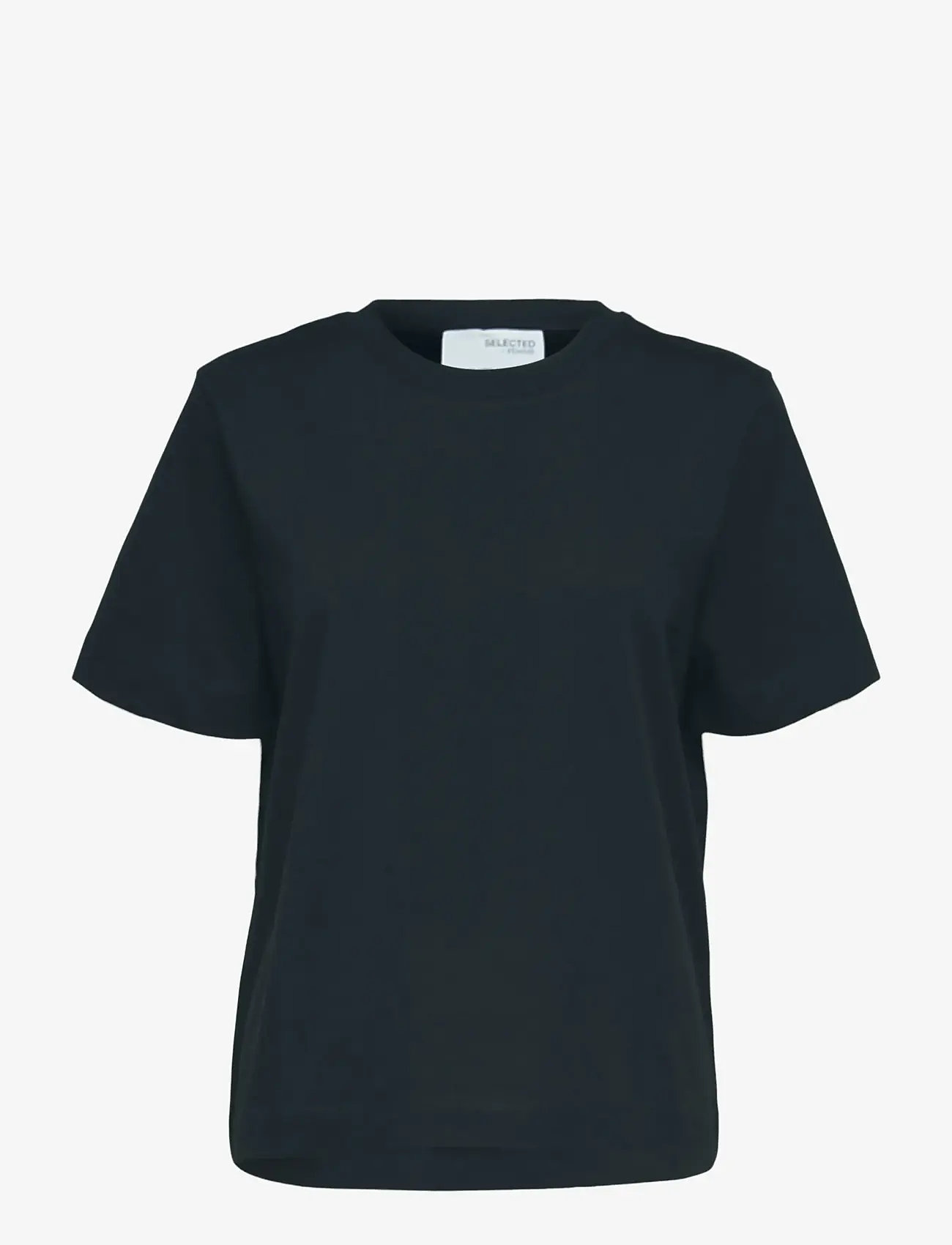 Selected - SLWESSENTIAL SS BOXY TEE NOOS - t-shirts - dark sapphire - 1