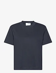 Selected Femme - SLFESSENTIAL SS BOXY TEE NOOS - t-shirts - dark sapphire - 0
