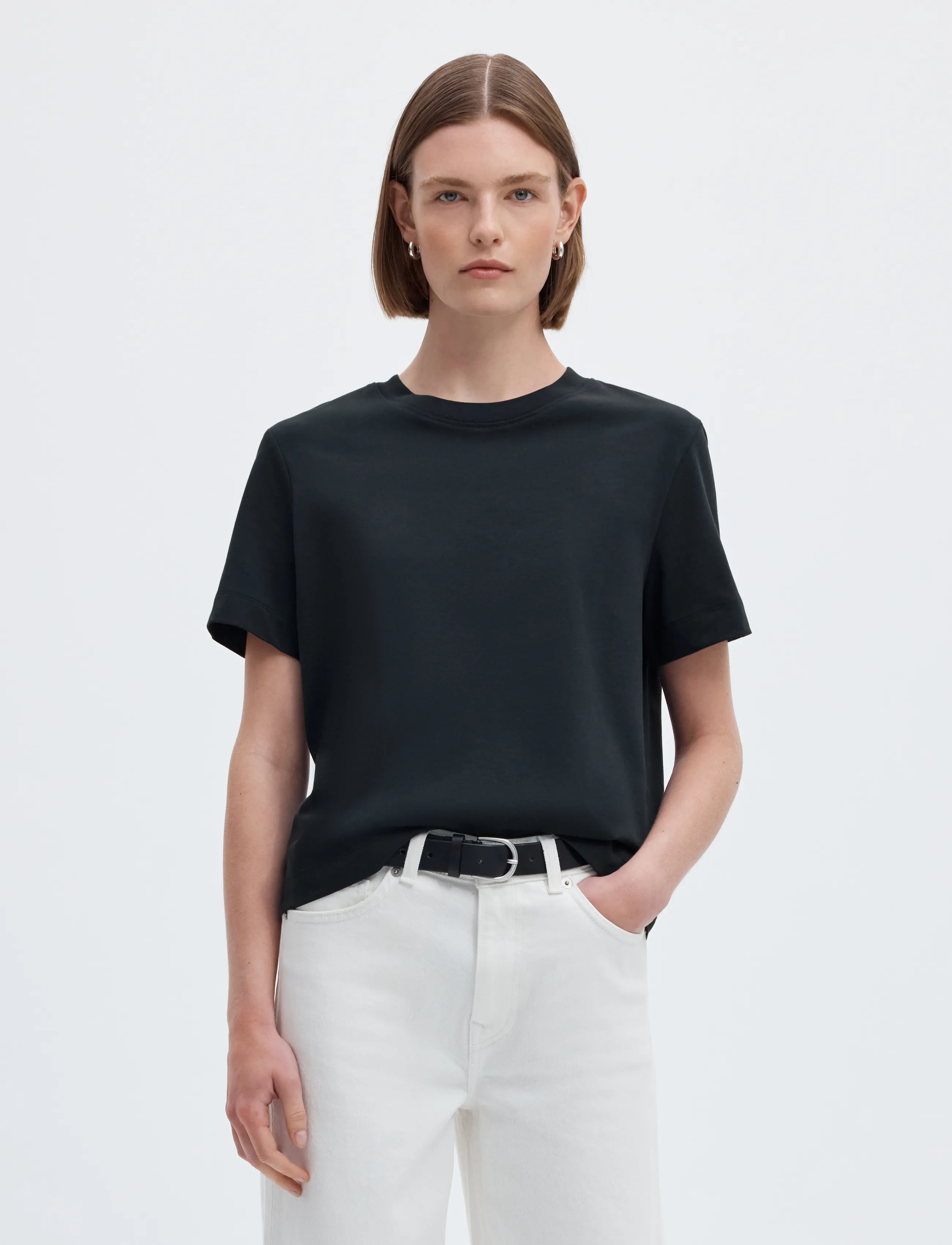 Selected - SLWESSENTIAL SS BOXY TEE NOOS - t-shirts - dark sapphire - 0