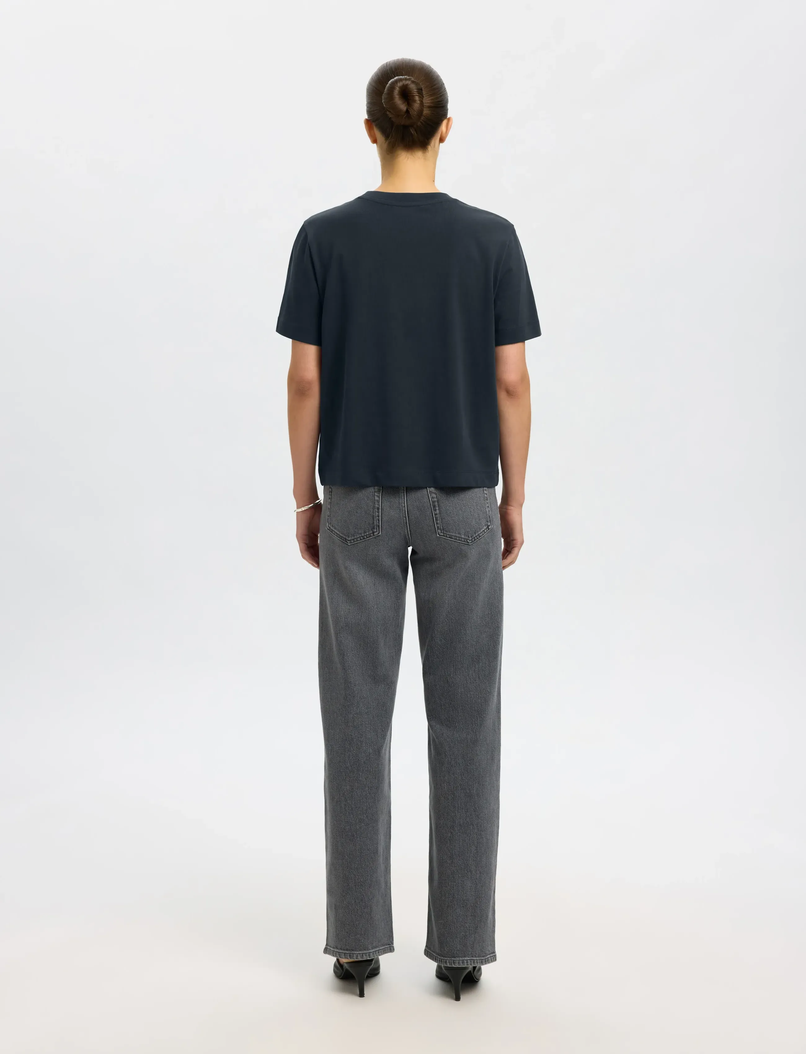 Selected - SLWESSENTIAL SS BOXY TEE NOOS - t-shirts - dark sapphire - 3