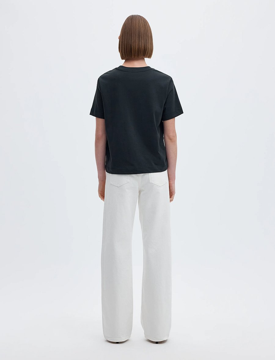 Selected - SLWESSENTIAL SS BOXY TEE NOOS - t-shirts - dark sapphire - 3