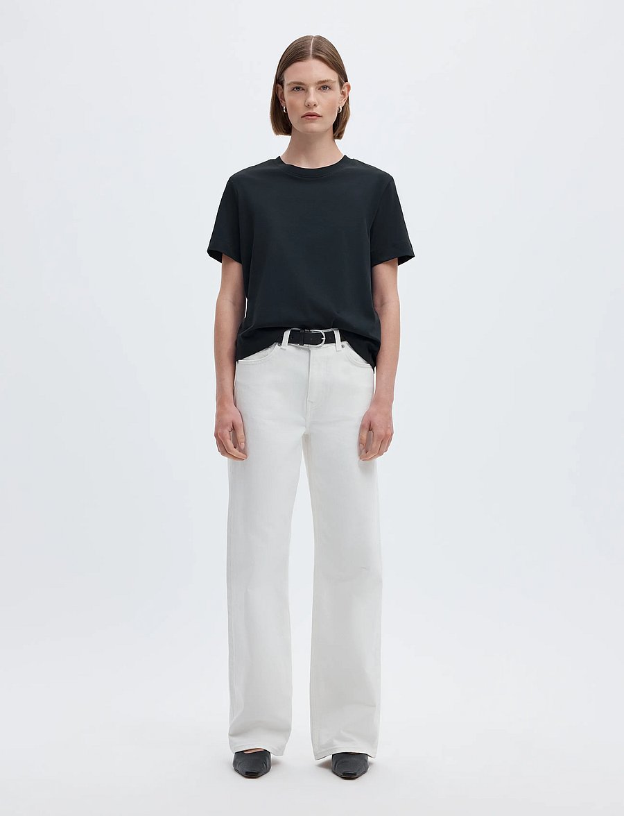 Selected - SLWESSENTIAL SS BOXY TEE NOOS - t-shirts - dark sapphire - 4