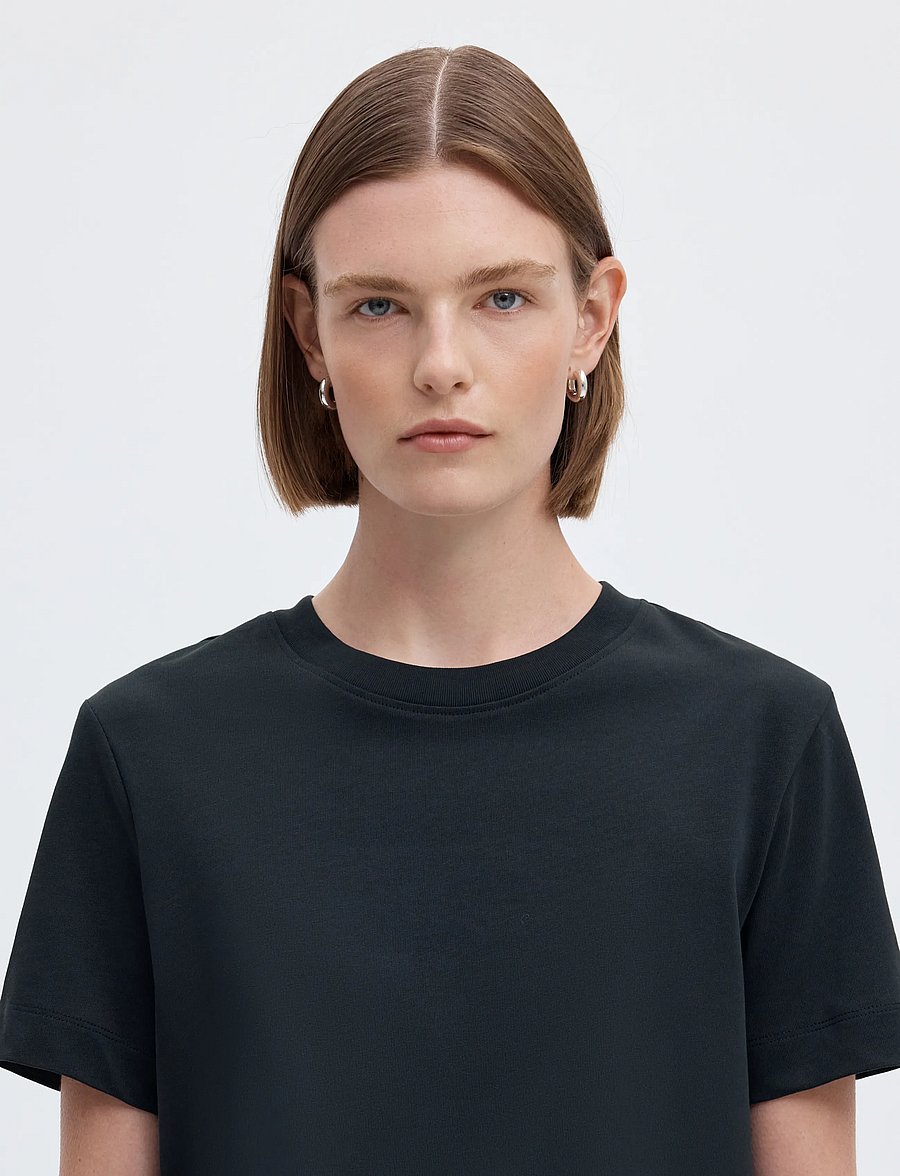 Selected - SLWESSENTIAL SS BOXY TEE NOOS - t-shirts - dark sapphire - 5