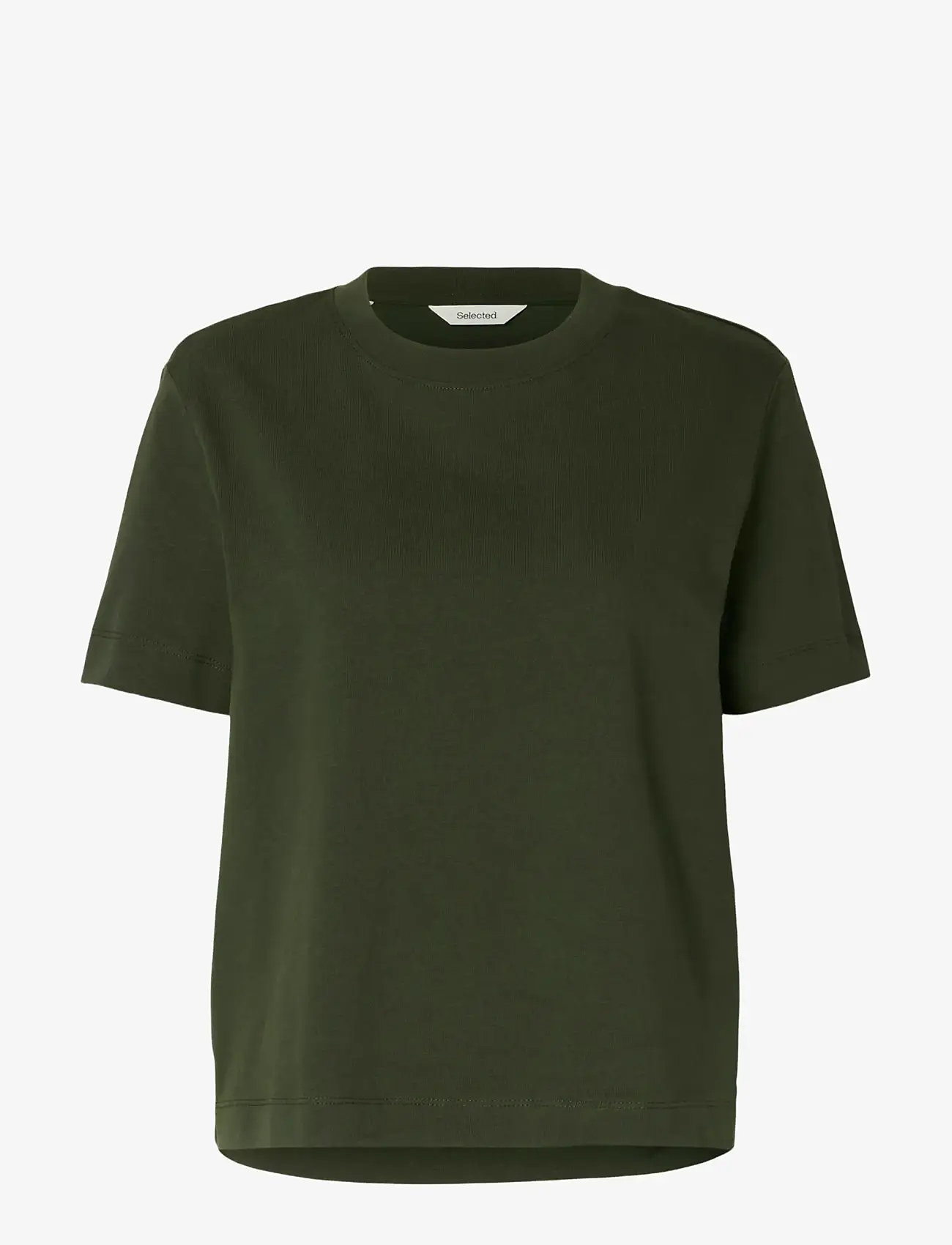 Selected - SLWESSENTIAL SS BOXY TEE NOOS - t-shirts - deep depths - 1