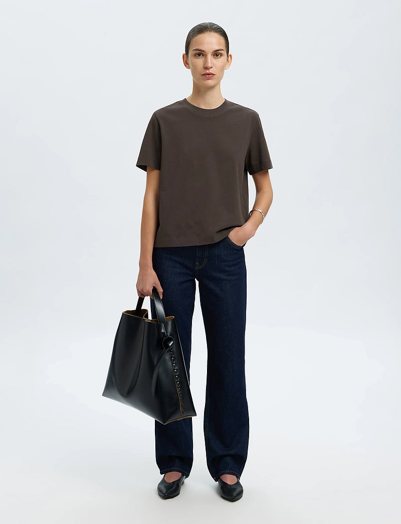 Selected - SLWESSENTIAL SS BOXY TEE NOOS - t-shirts - delicioso - 5
