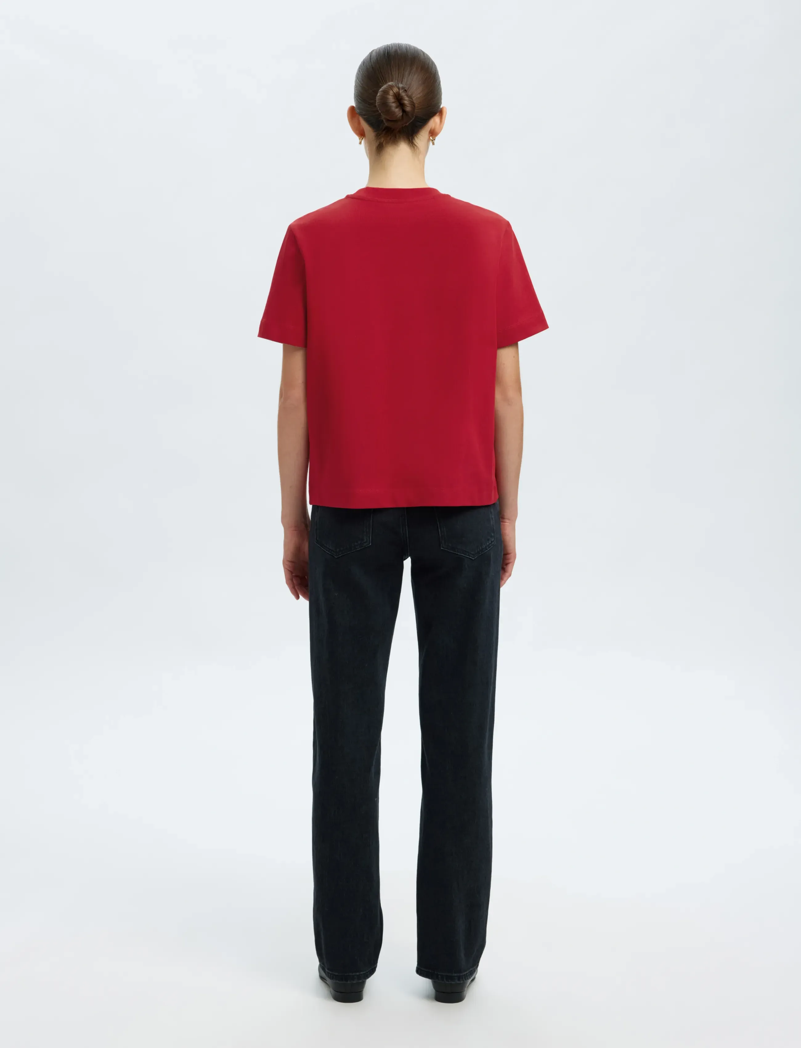 Selected - SLWESSENTIAL SS BOXY TEE NOOS - t-shirts - equestrian red - 2