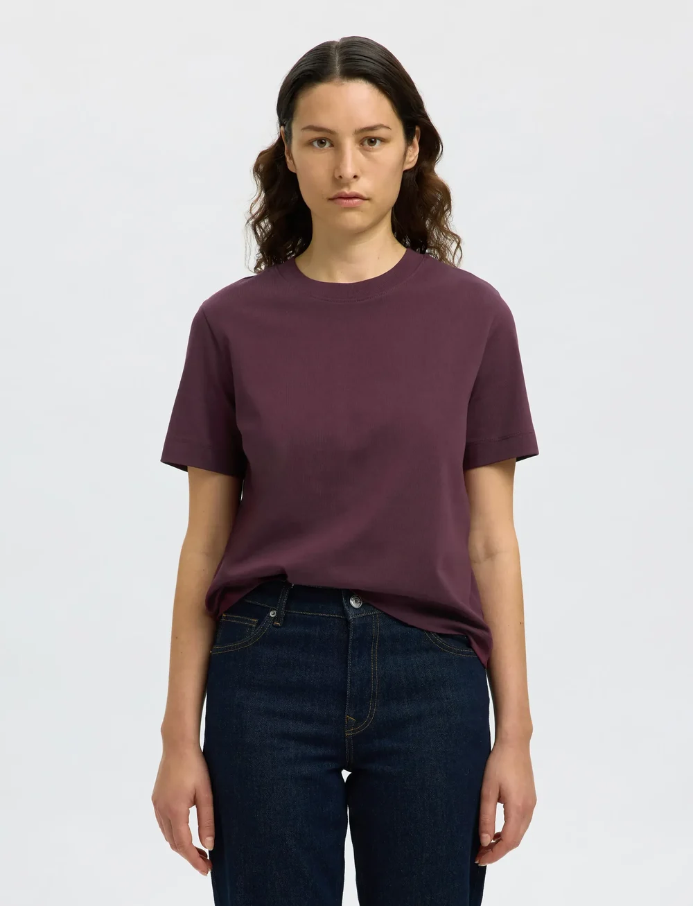 Selected - SLFESSENTIAL SS BOXY TEE NOOS - t-shirts - fig - 0