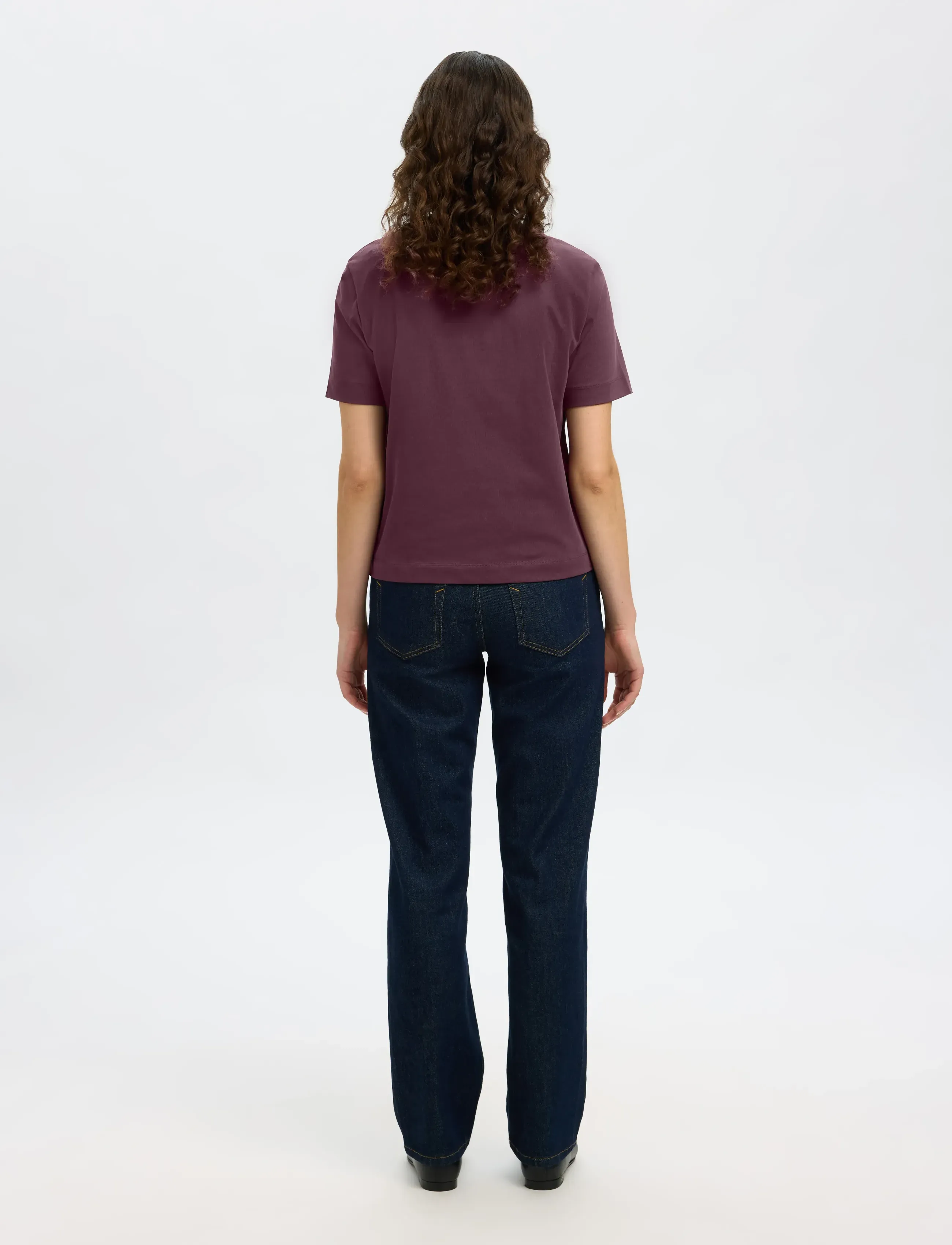 Selected - SLWESSENTIAL SS BOXY TEE NOOS - t-shirts - fig - 2