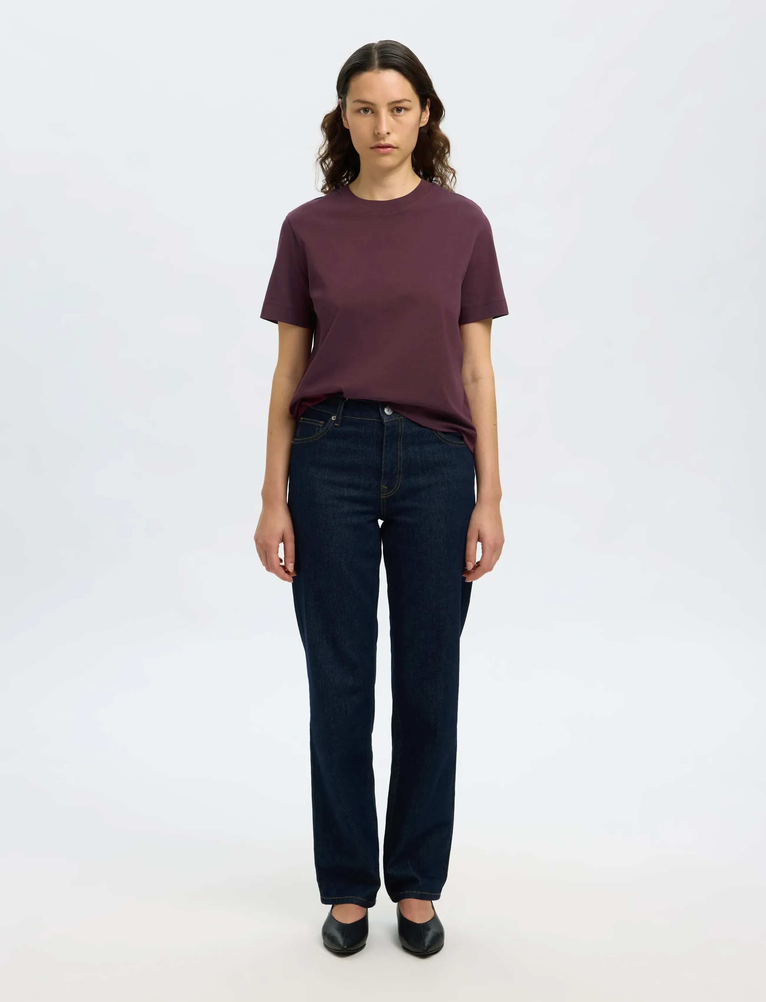 Selected - SLWESSENTIAL SS BOXY TEE NOOS - t-shirts - fig - 3