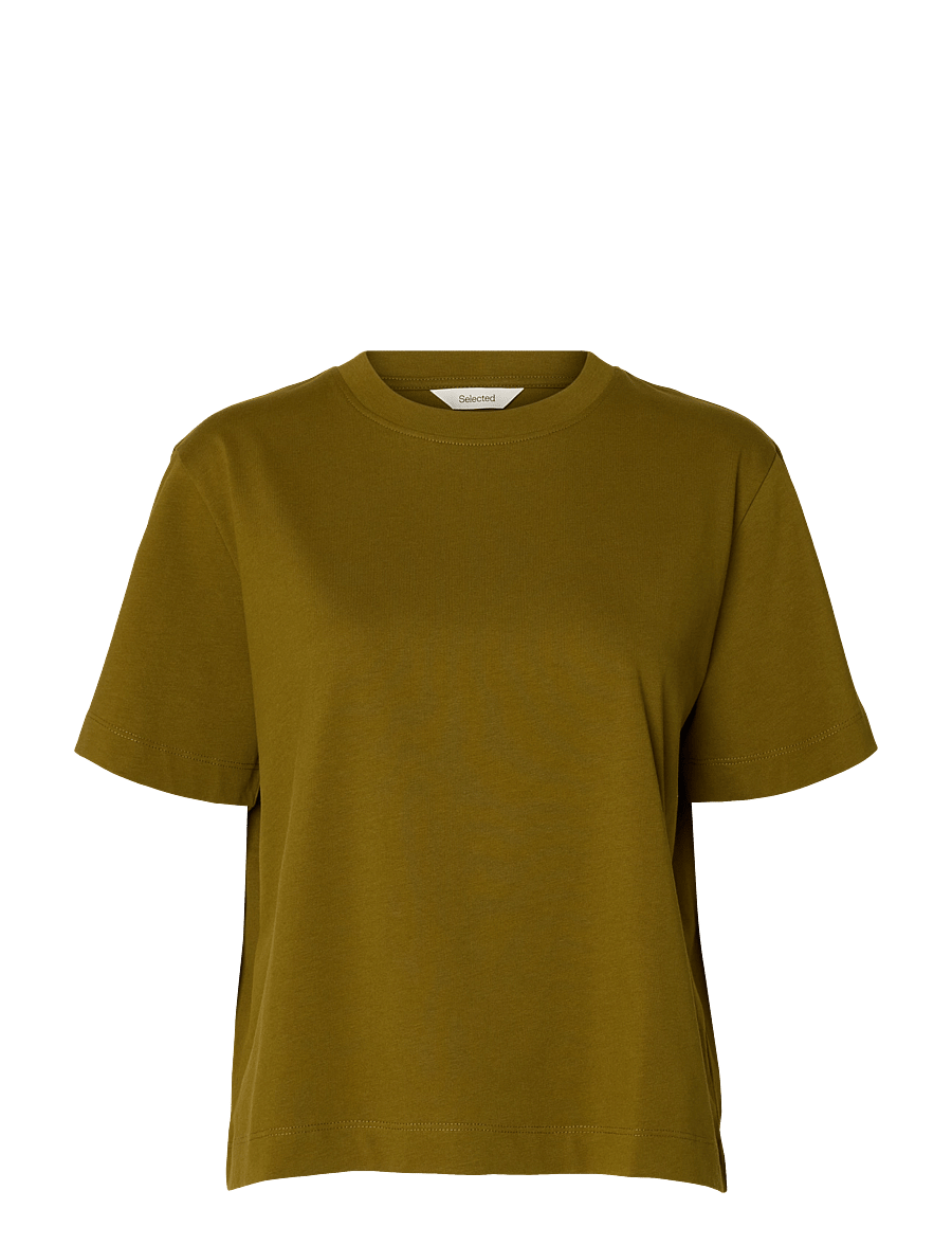 Selected - SLWESSENTIAL SS BOXY TEE NOOS - t-särgid - fir green - 1