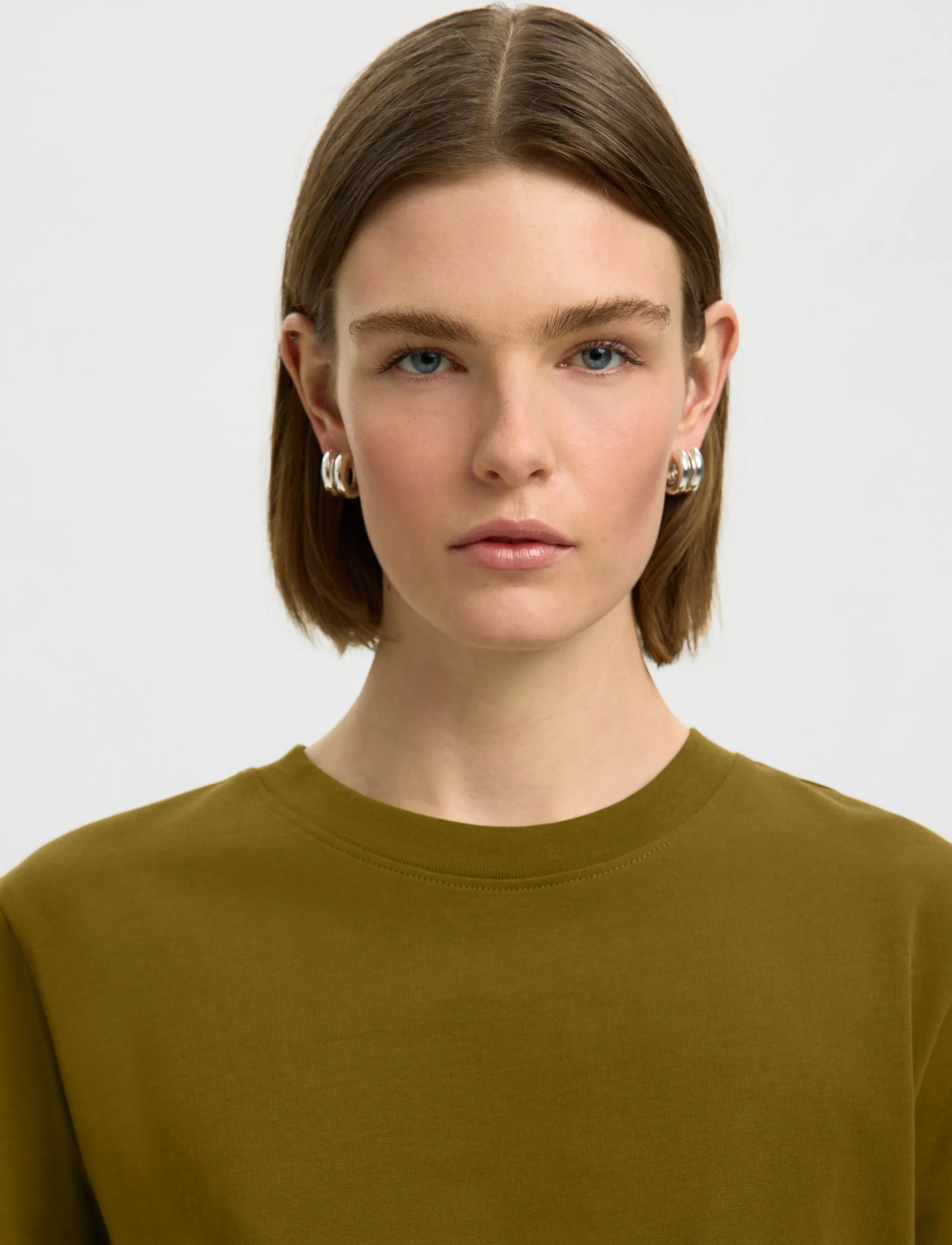Selected - SLWESSENTIAL SS BOXY TEE NOOS - t-shirts - fir green - 4