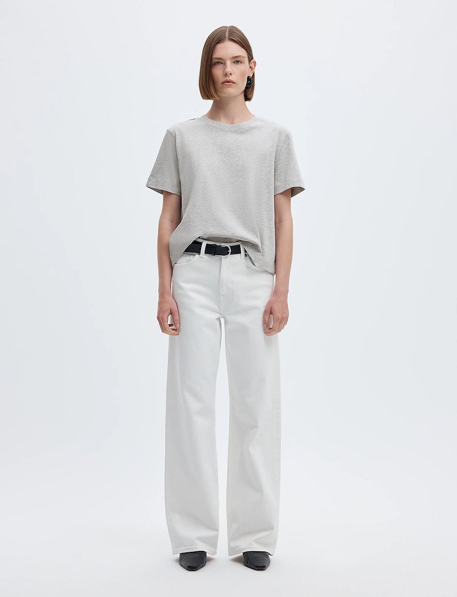 Selected - SLWESSENTIAL SS BOXY TEE NOOS - t-särgid - light grey melange - 3