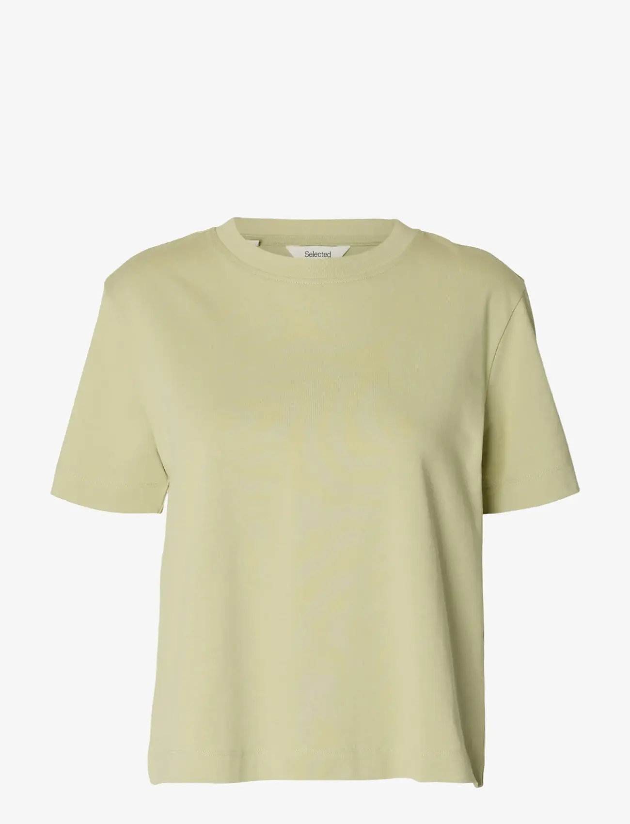 Selected - SLWESSENTIAL SS BOXY TEE NOOS - t-shirts - lint - 1
