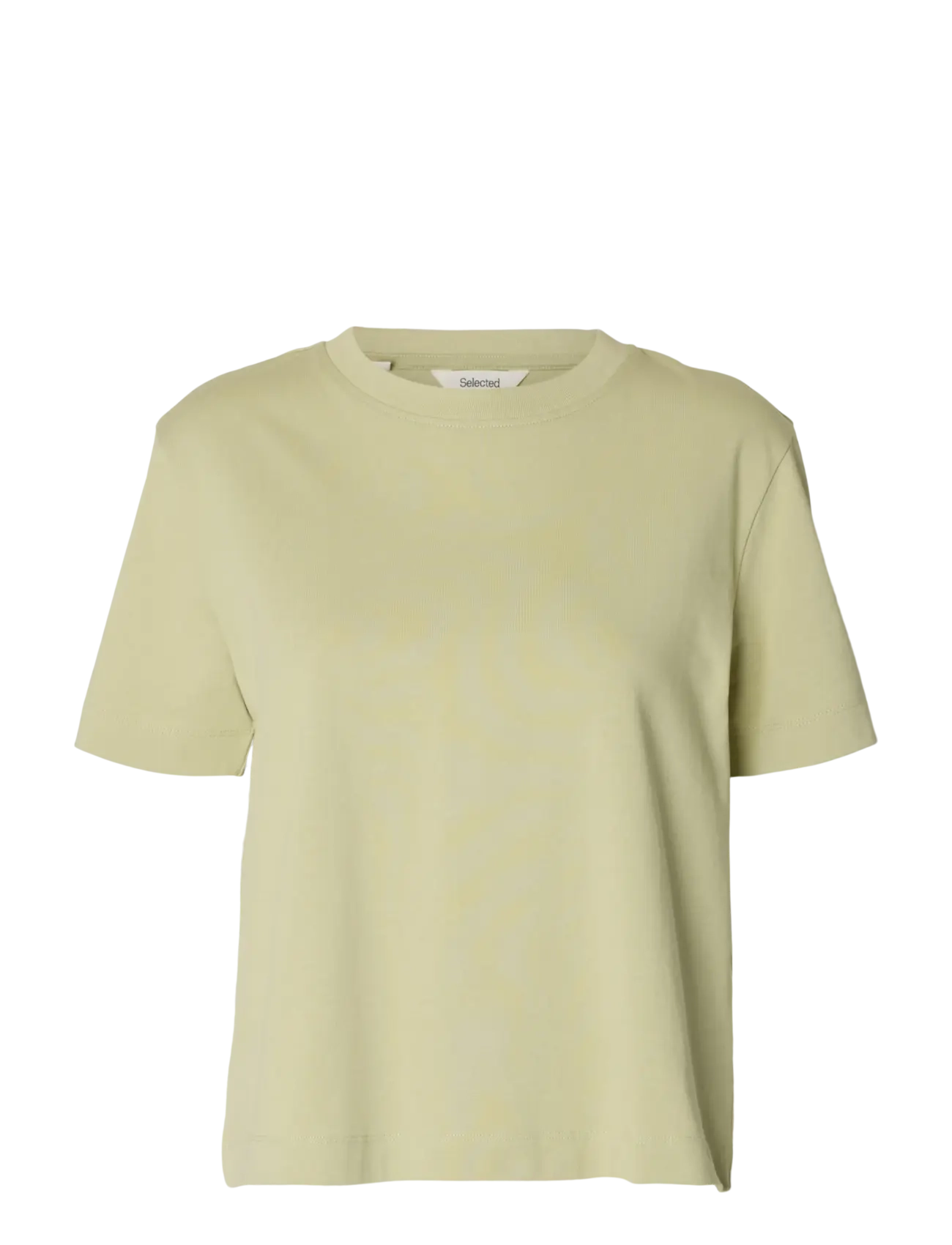 Selected SLWESSENTIAL SS BOXY TEE NOOS - T-shirts - LINT / khaki/green