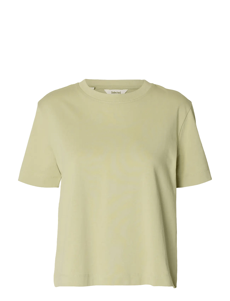 Selected - SLWESSENTIAL SS BOXY TEE NOOS - t-särgid - lint - 1