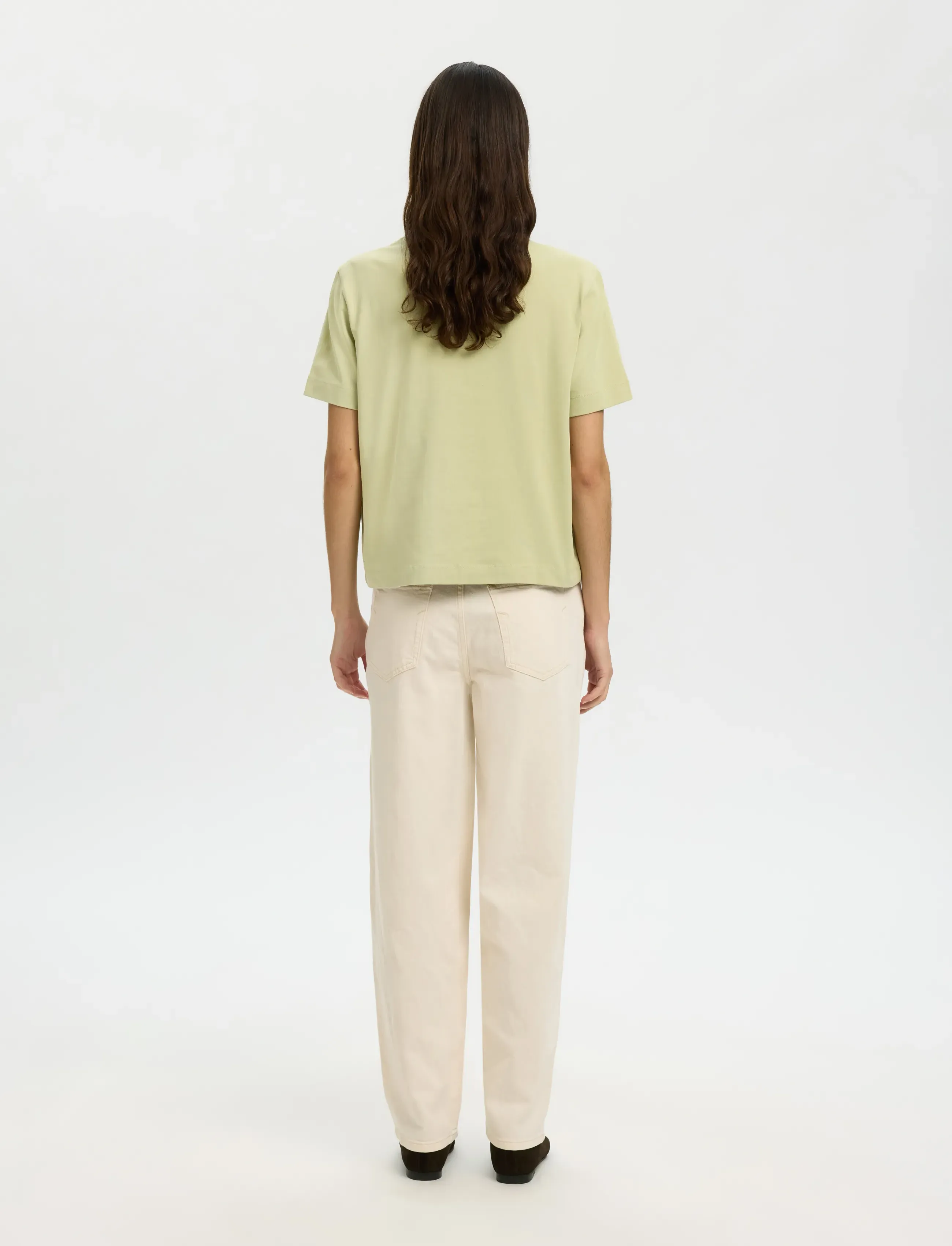 Selected - SLWESSENTIAL SS BOXY TEE NOOS - t-shirts - lint - 2