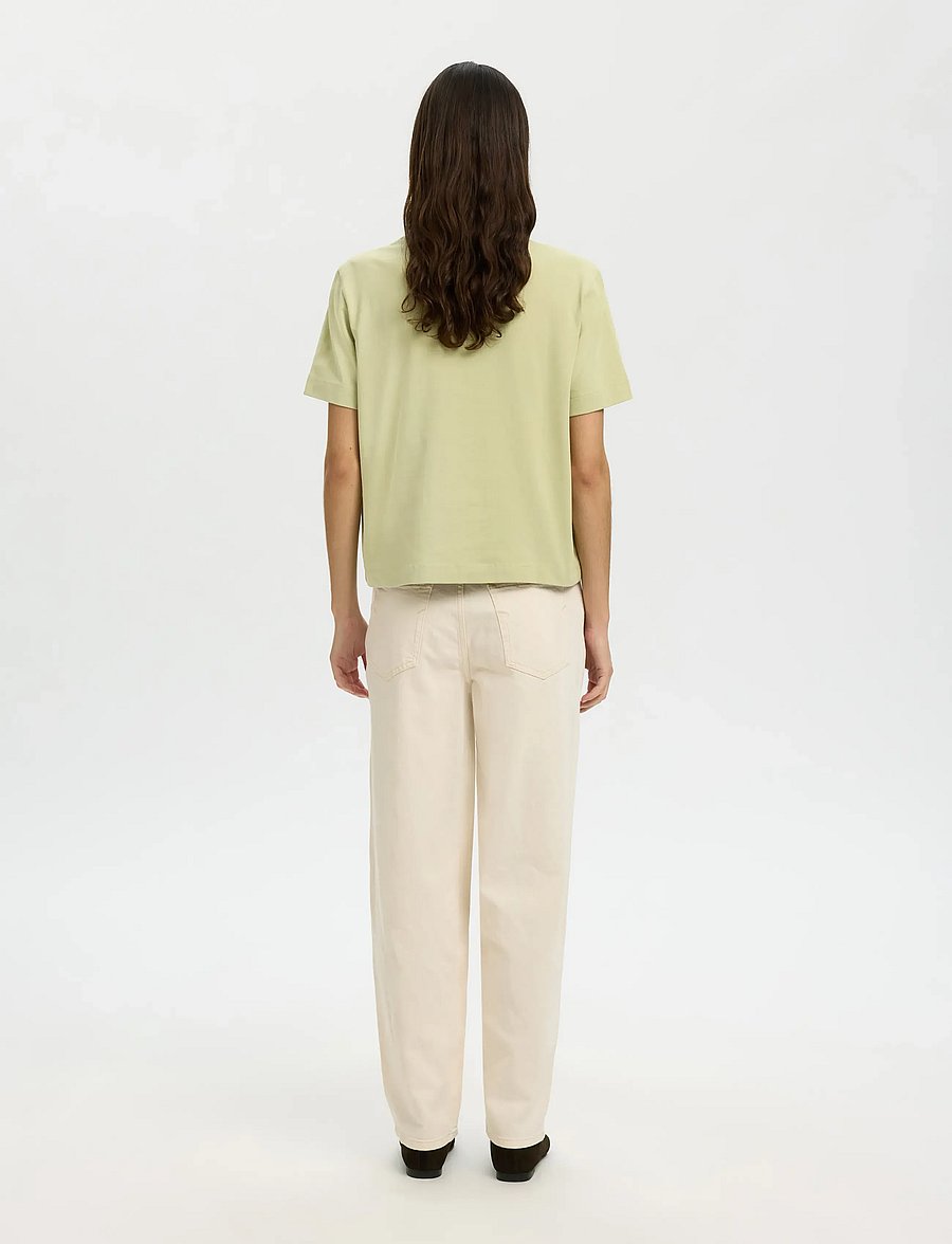 Selected - SLWESSENTIAL SS BOXY TEE NOOS - t-särgid - lint - 2