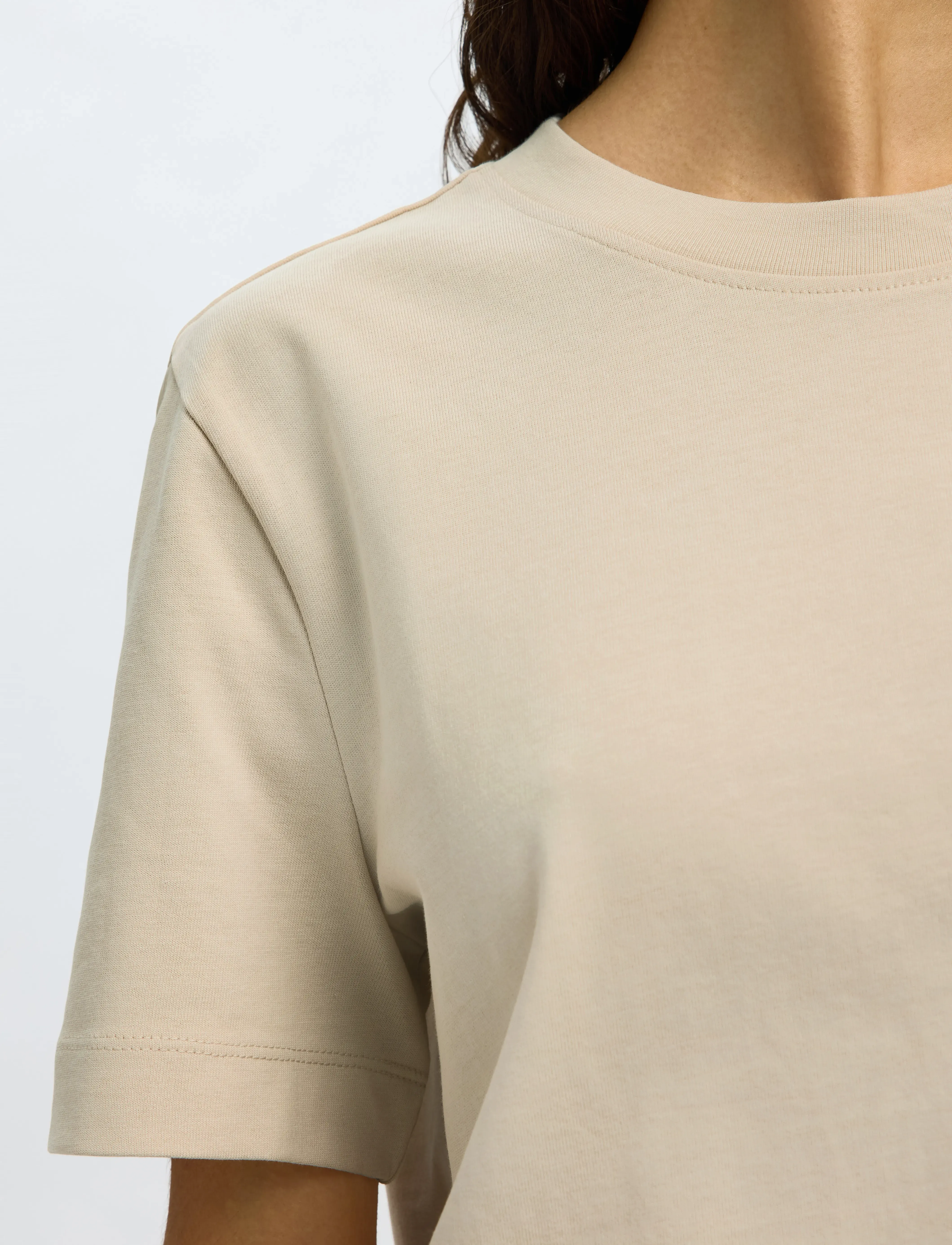 Selected - SLWESSENTIAL SS BOXY TEE NOOS - t-shirts - oatmeal - 5