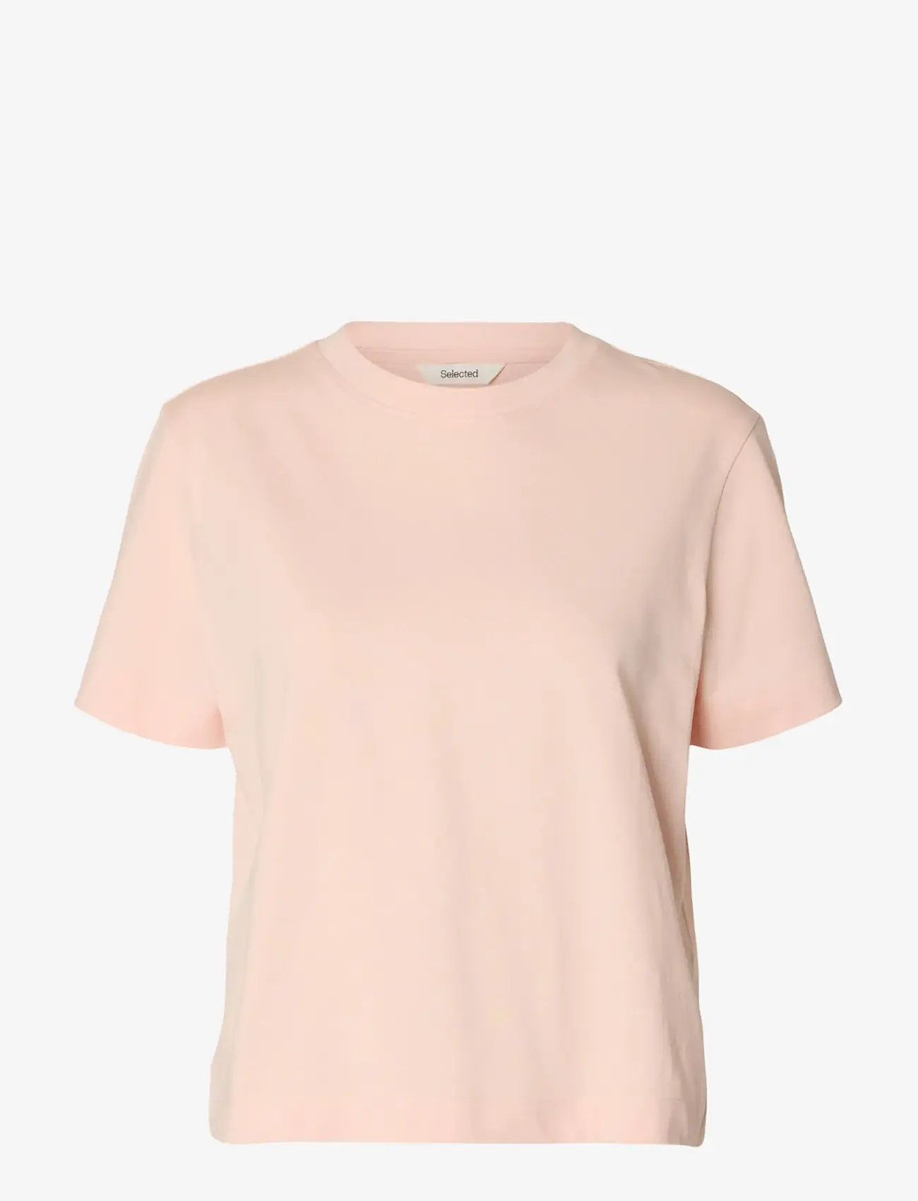 Selected - SLWESSENTIAL SS BOXY TEE NOOS - t-shirts - pale dogwood - 1