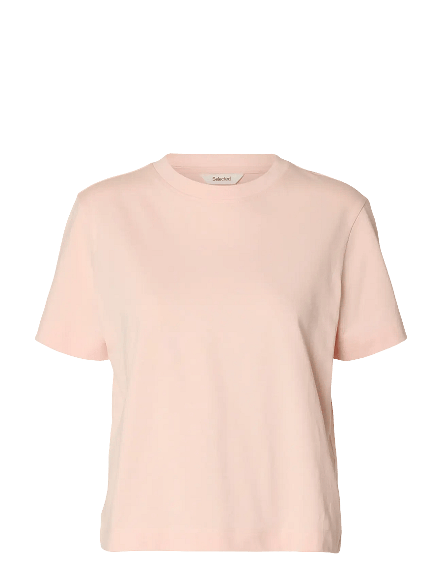 Selected - SLWESSENTIAL SS BOXY TEE NOOS - t-shirts - pale dogwood - 1