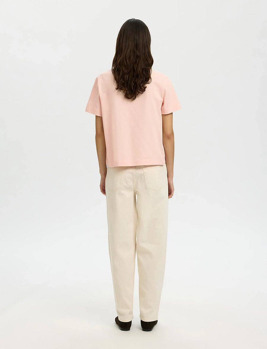 Selected - SLWESSENTIAL SS BOXY TEE NOOS - t-shirts - pale dogwood - 2